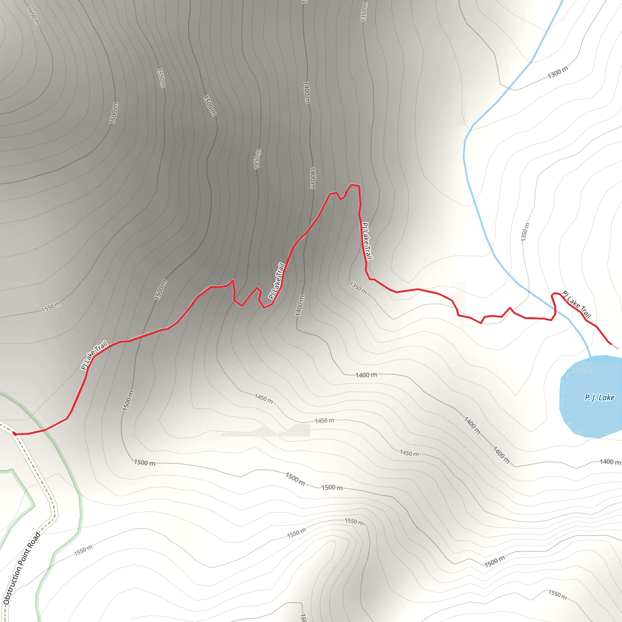 P J Lake Trail mobile static map