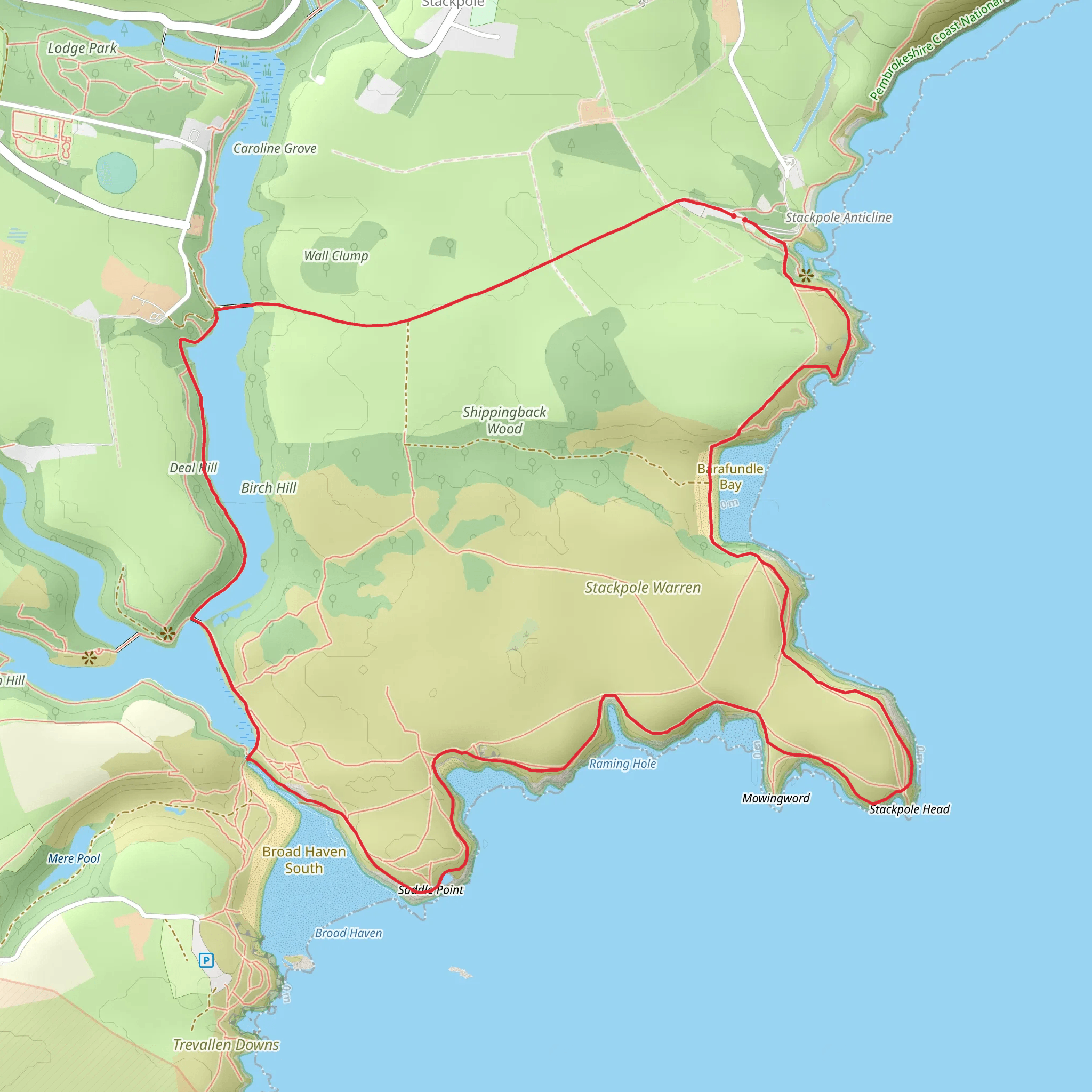 The Stackpole Estate from Stackpole Quay mobile static map