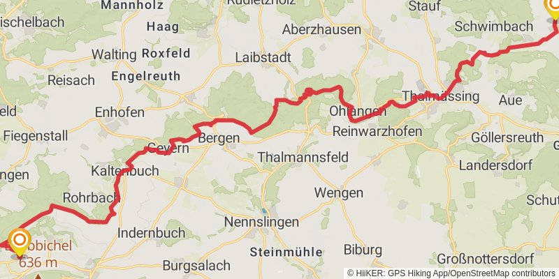 Frankenweg stage 22 Map