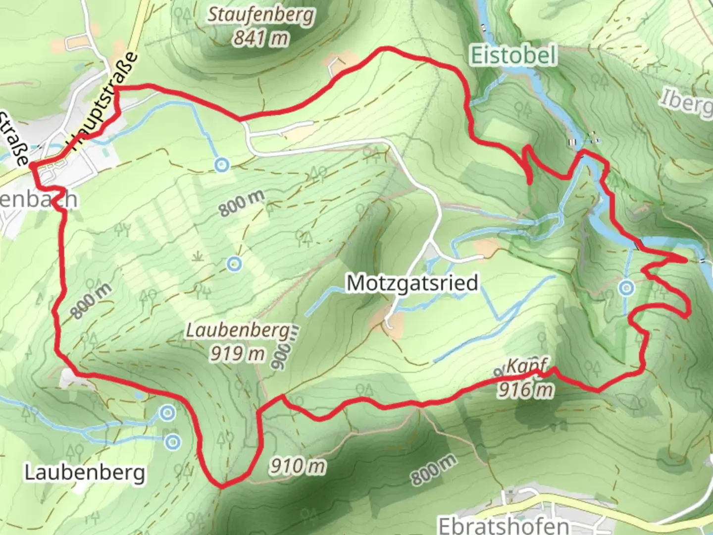 An image depicting the trail Kapf, Ruine Hohenegg and Wasserfall am Eissteg Loop via Kirchweg and its surrounding area.