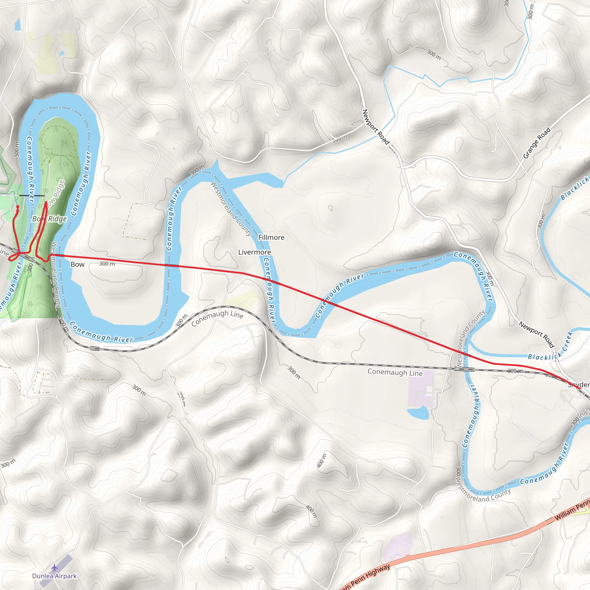West Penn Trail mobile static map