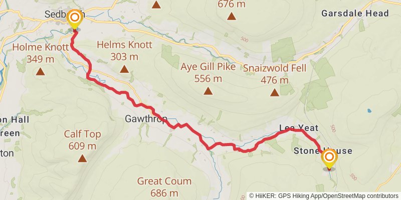 Dales Way stage 5 Map