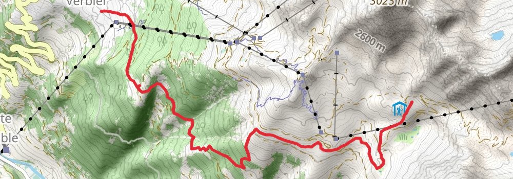 Chamonix to Zermatt - Haute Route stage 5 Map