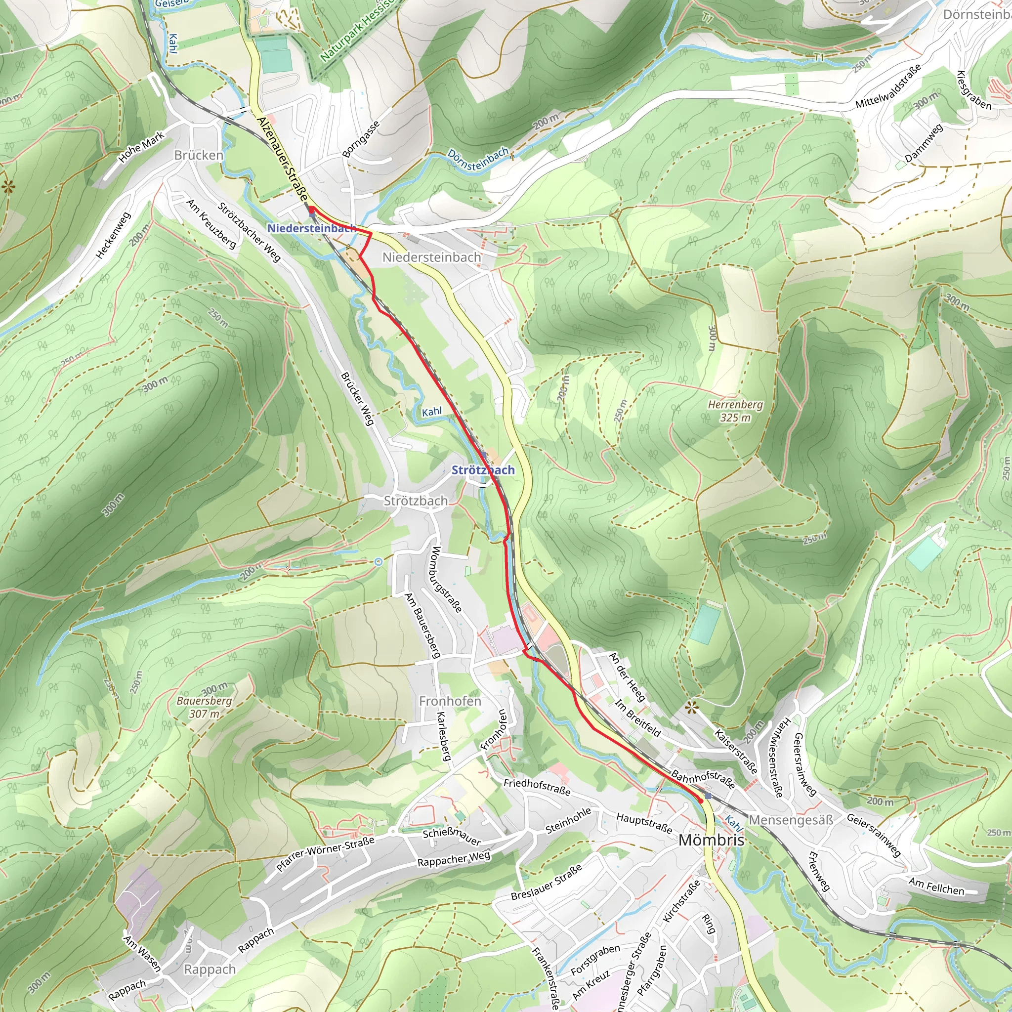 Ortswanderweg Moembris mobile static map