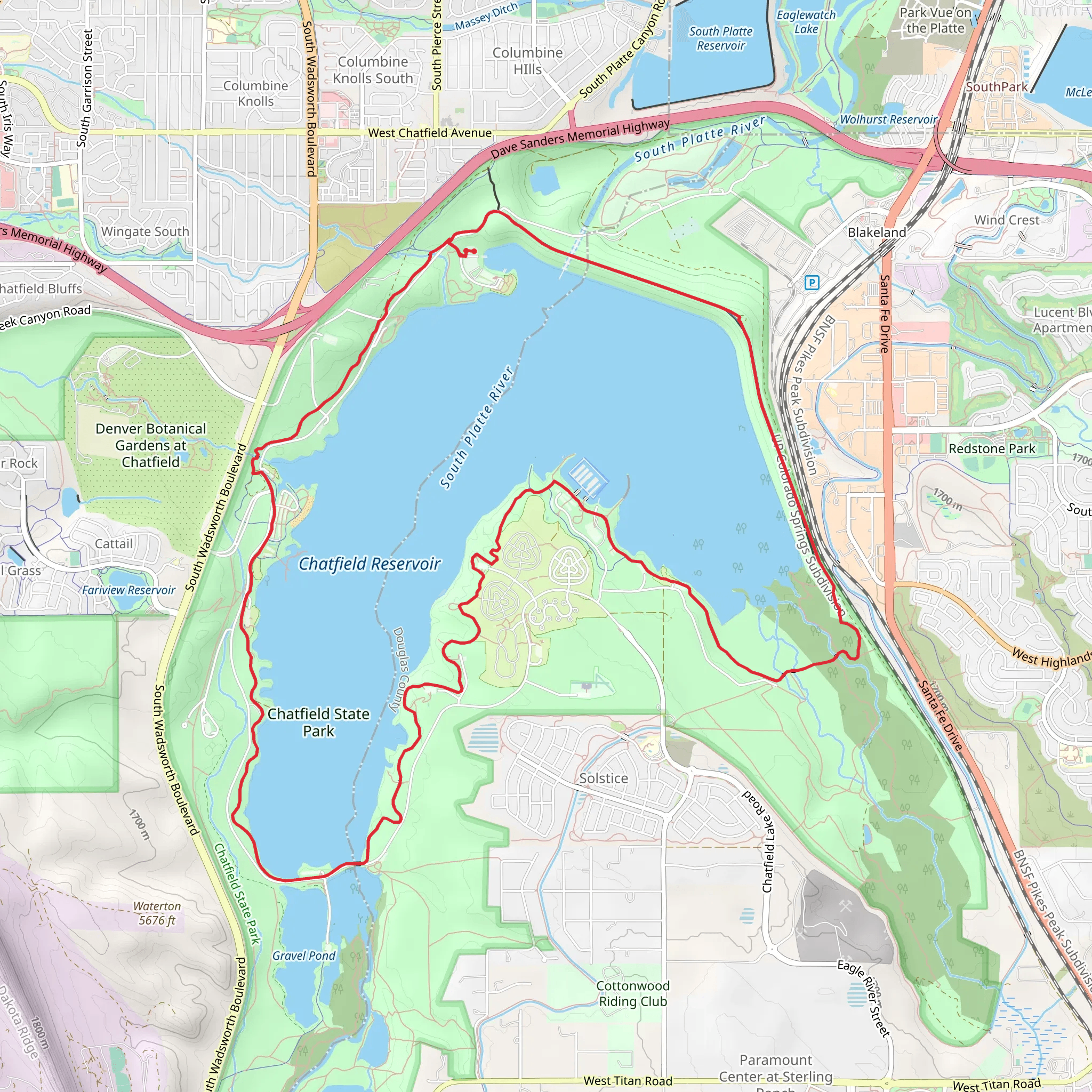 South Platter River Loop mobile static map
