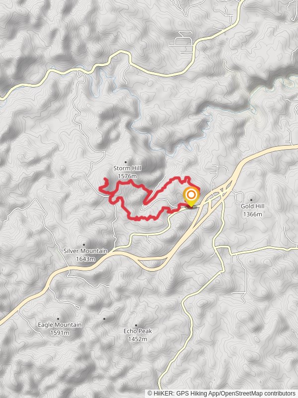 Boulder Hill via Flume Trail and Storm Mountain Trail mobile static map