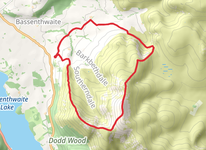 30- Northern Skiddaw Horseshoe mobile static map