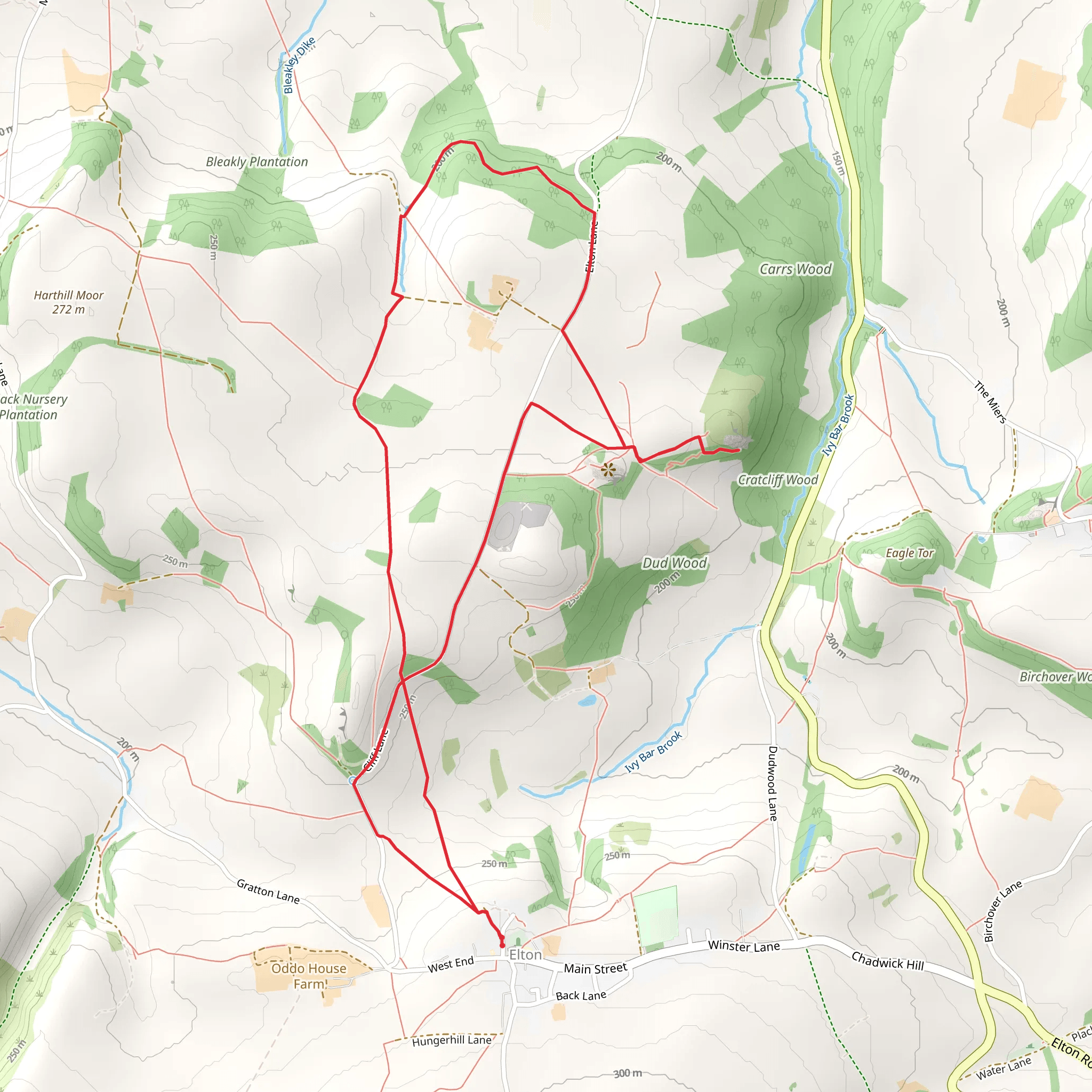 Bury Cliff Wood Loop mobile static map