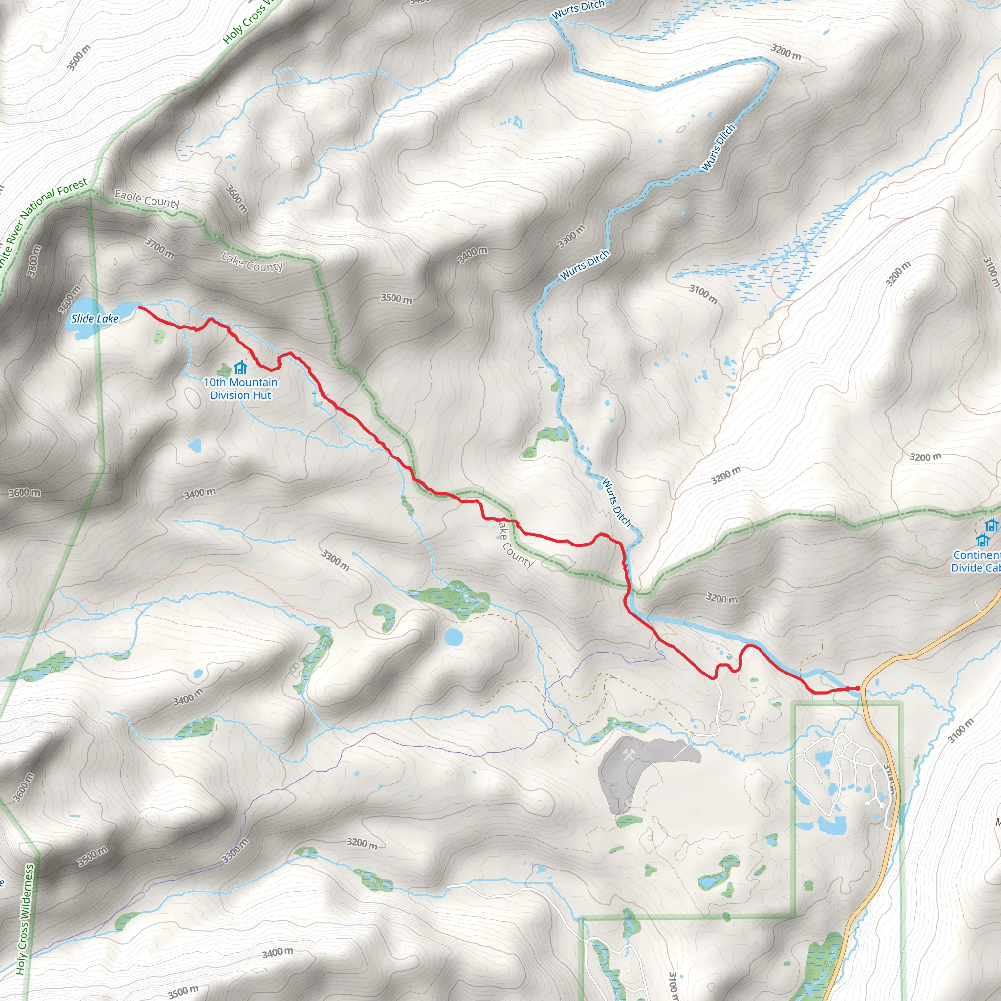 Slide Lake mobile static map