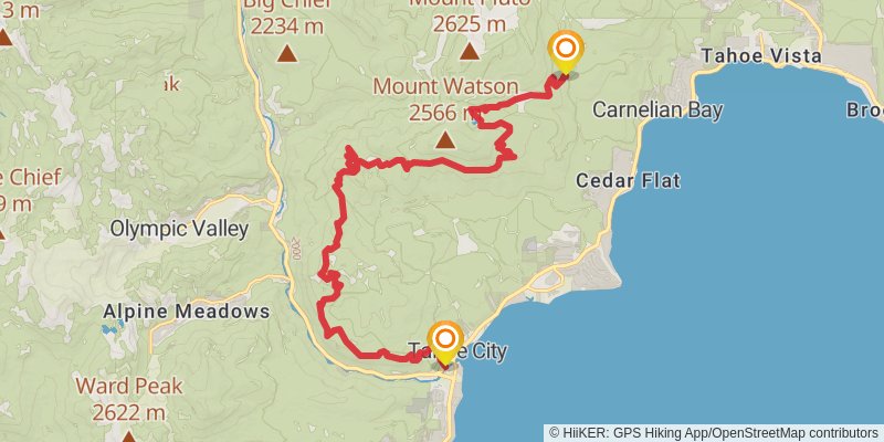 American Discovery Trail - California stage 2 Map
