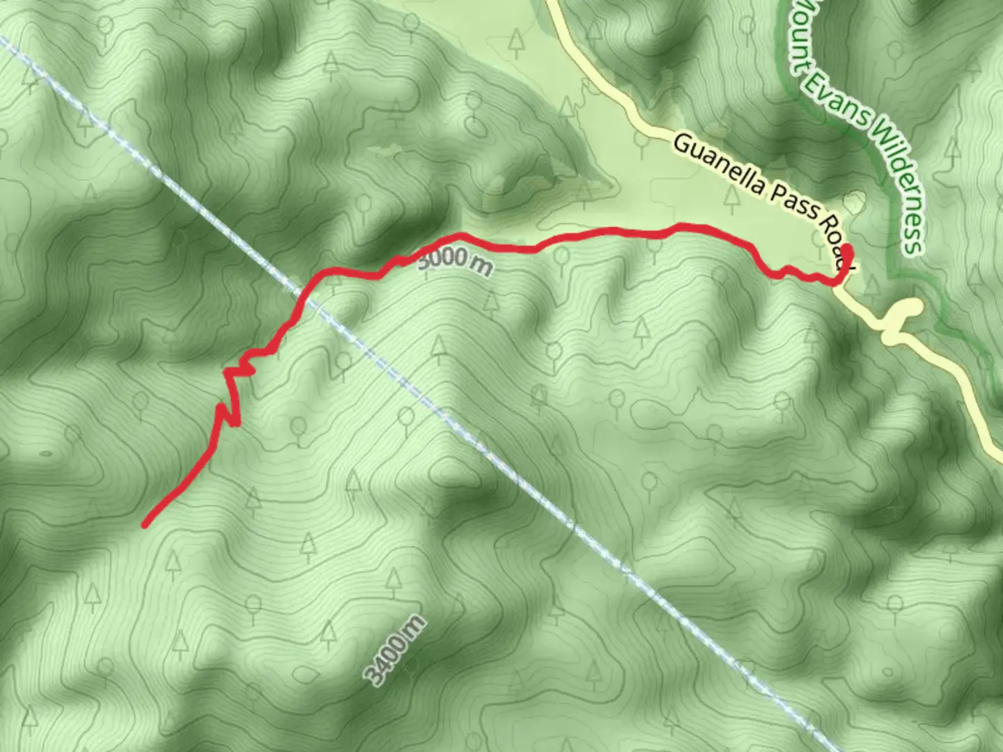 An image depicting the trail Burning Bear Trail and its surrounding area.