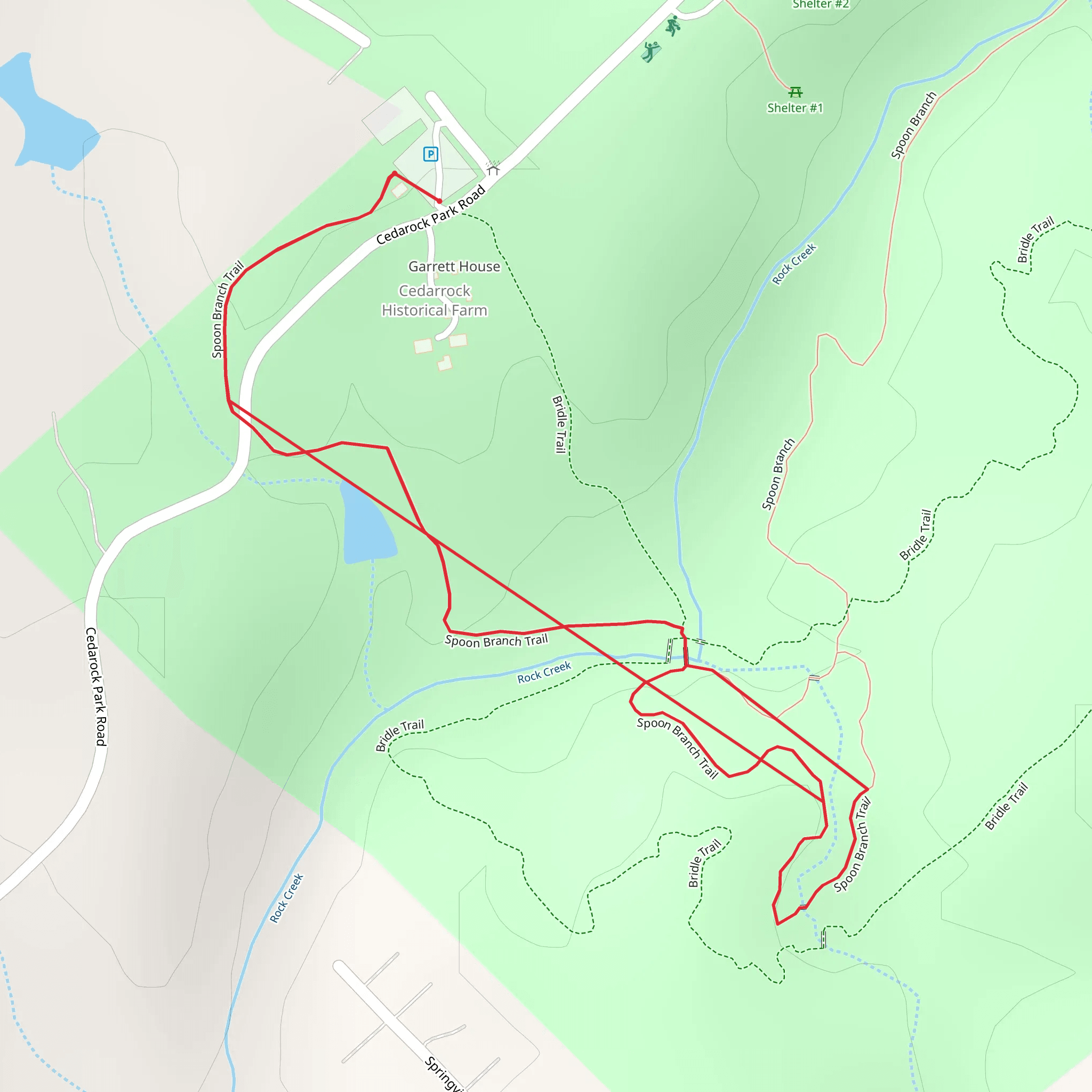 Spoon Branch Loop Trail mobile static map
