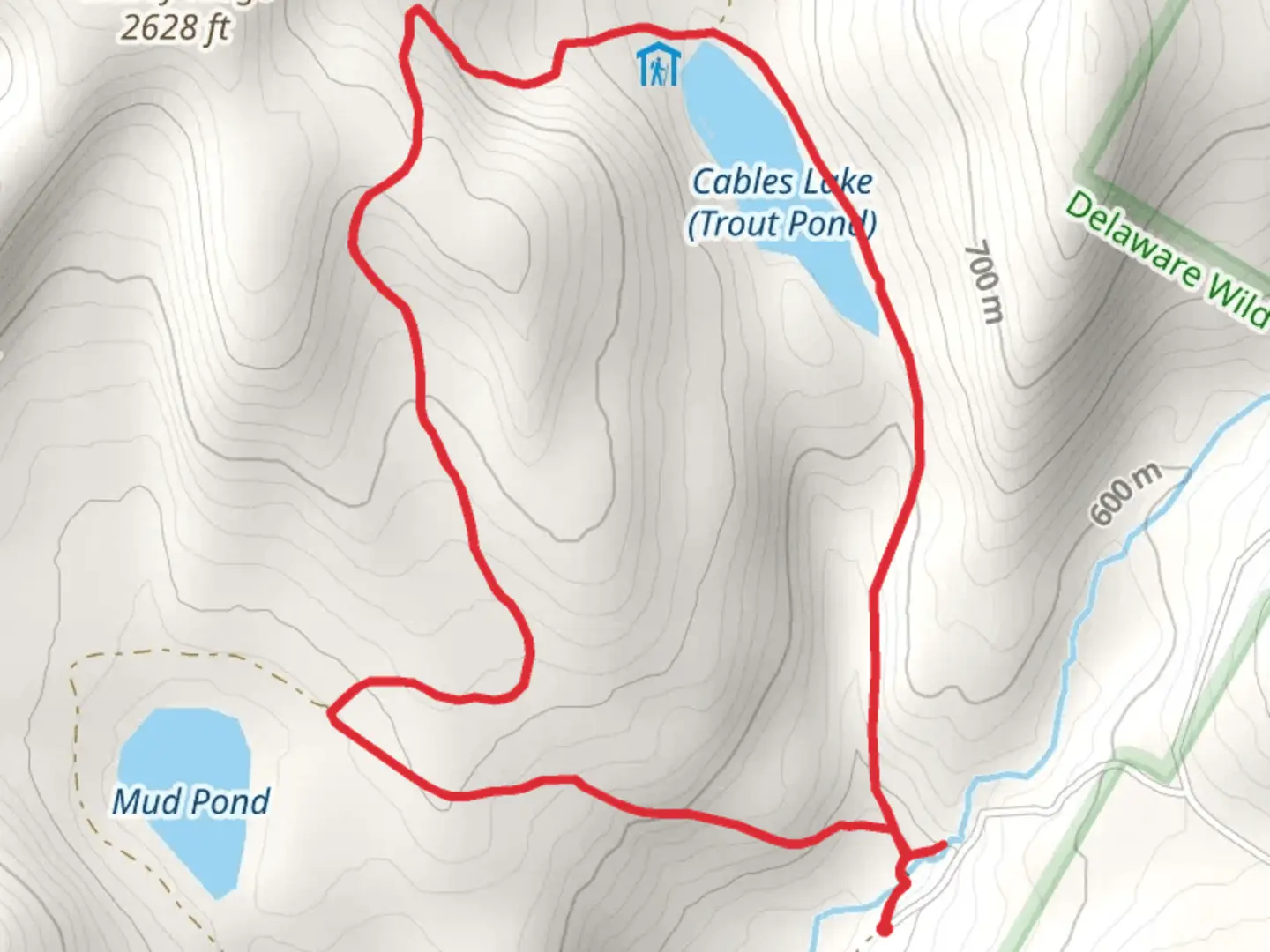An image depicting the trail Cables Lake - Trout Pond Loop and its surrounding area.