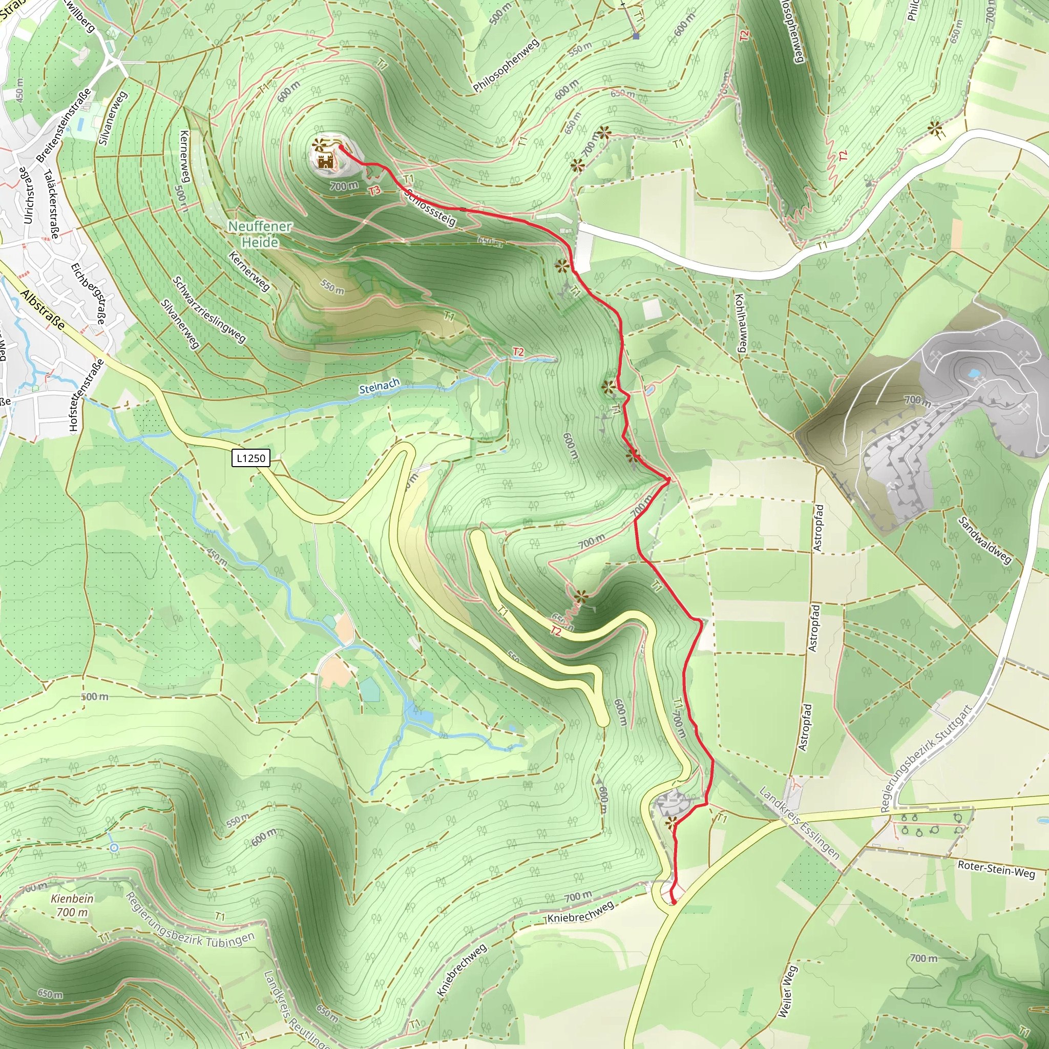 Hohenneuffen Castle Walk mobile static map