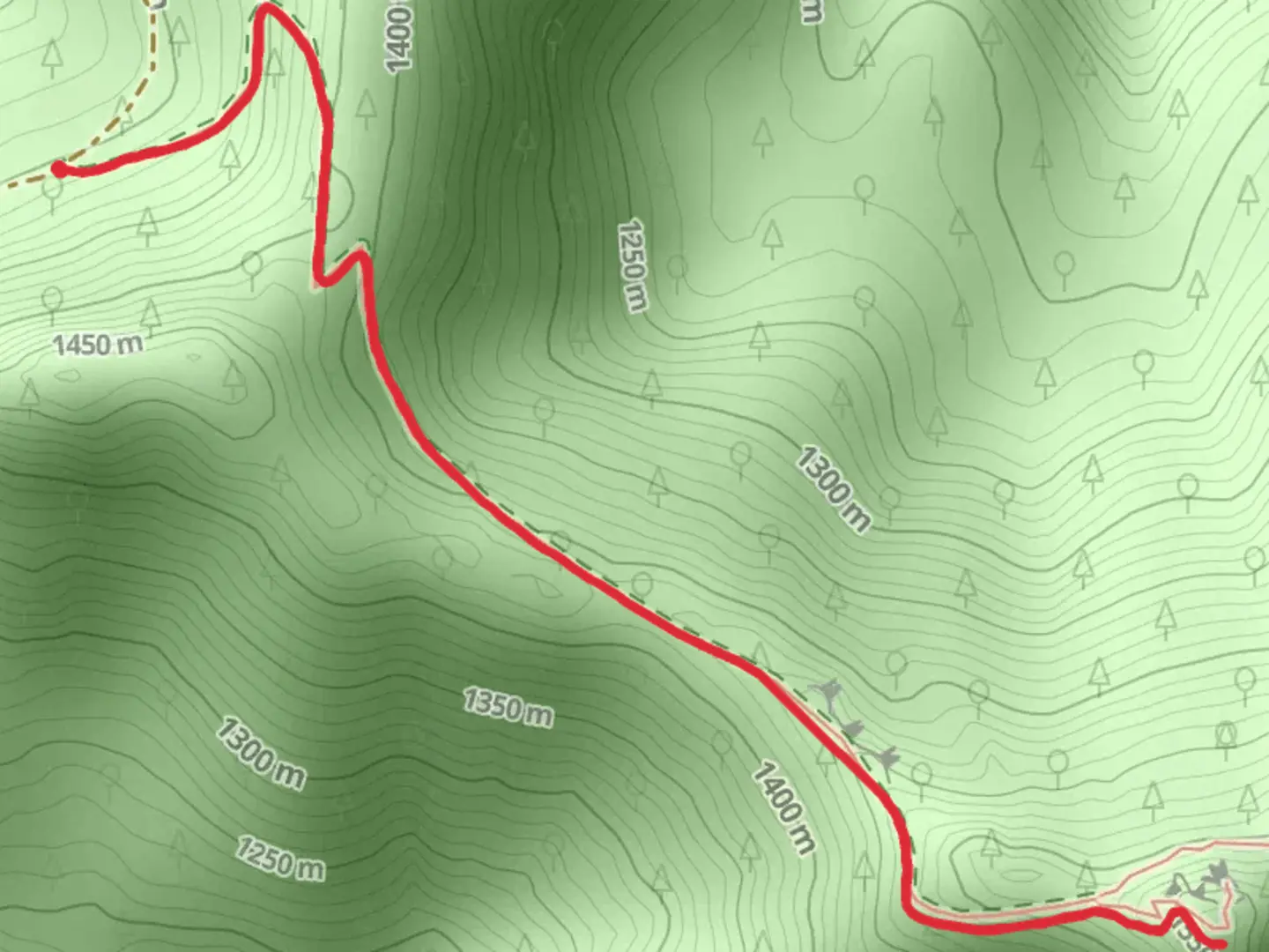 An image depicting the trail Tidbits Mountain Trail and its surrounding area.