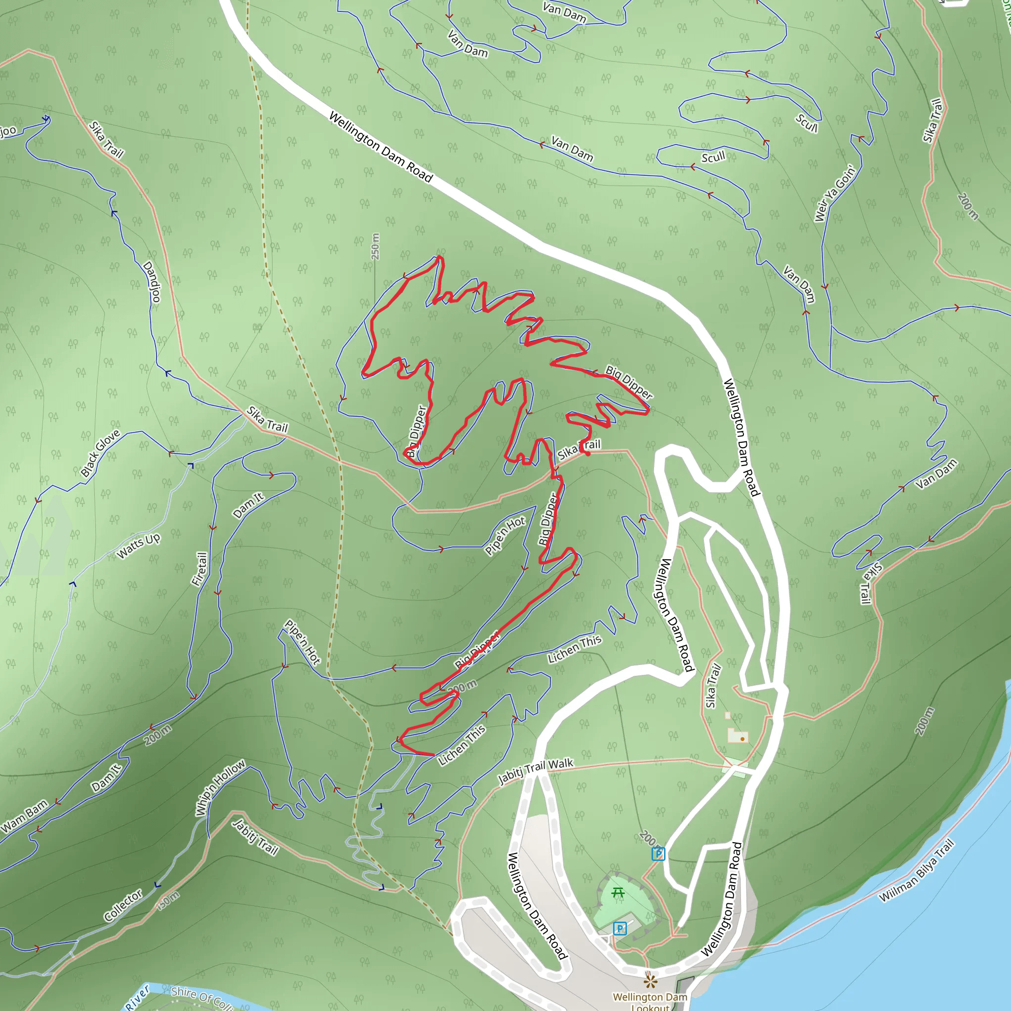 Big Dipper Track mobile static map