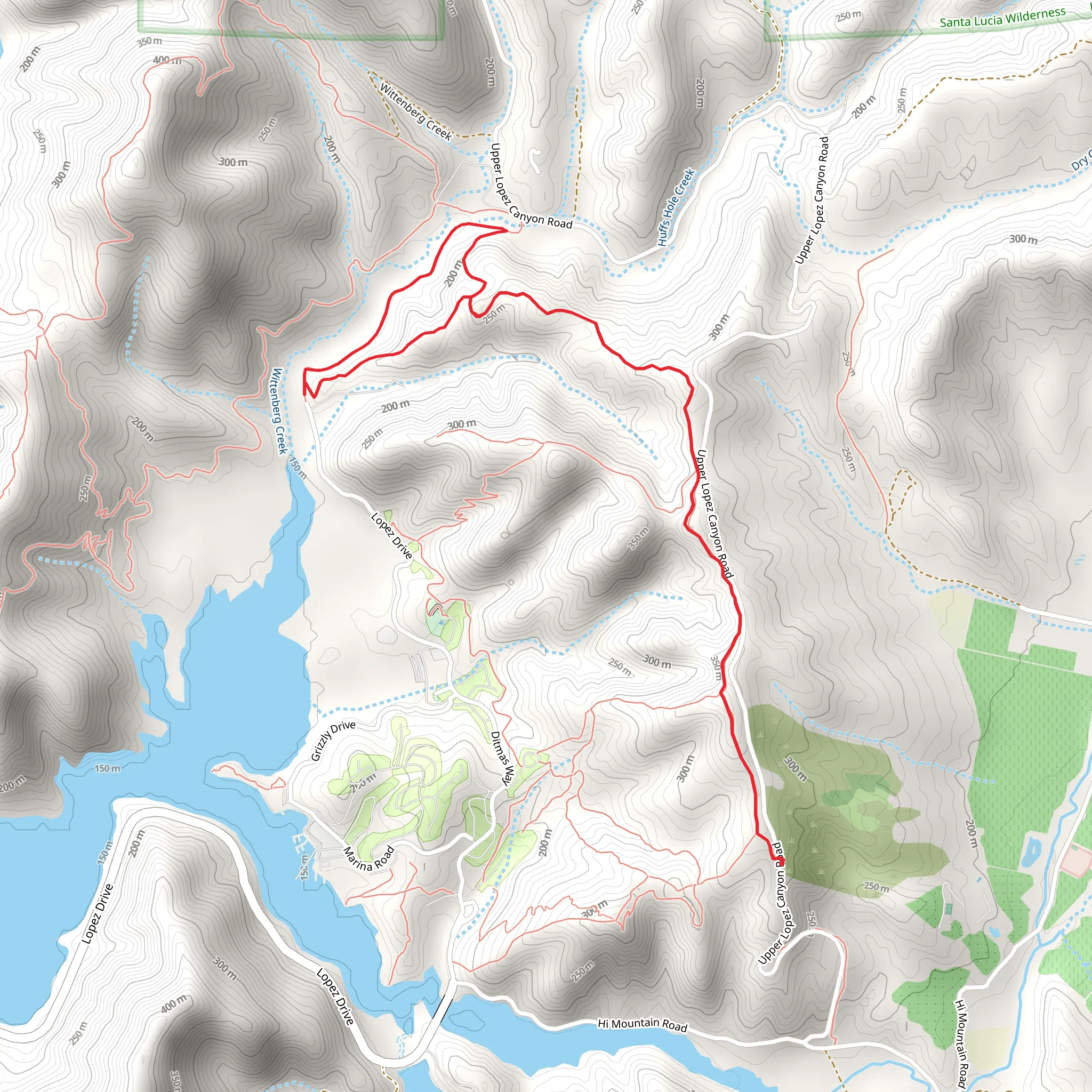 High Ridge Trail and Wittenberg Trail mobile static map