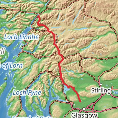West Highland Way 10-Day Moderate Tour (Hillwalk Tours) mobile static map