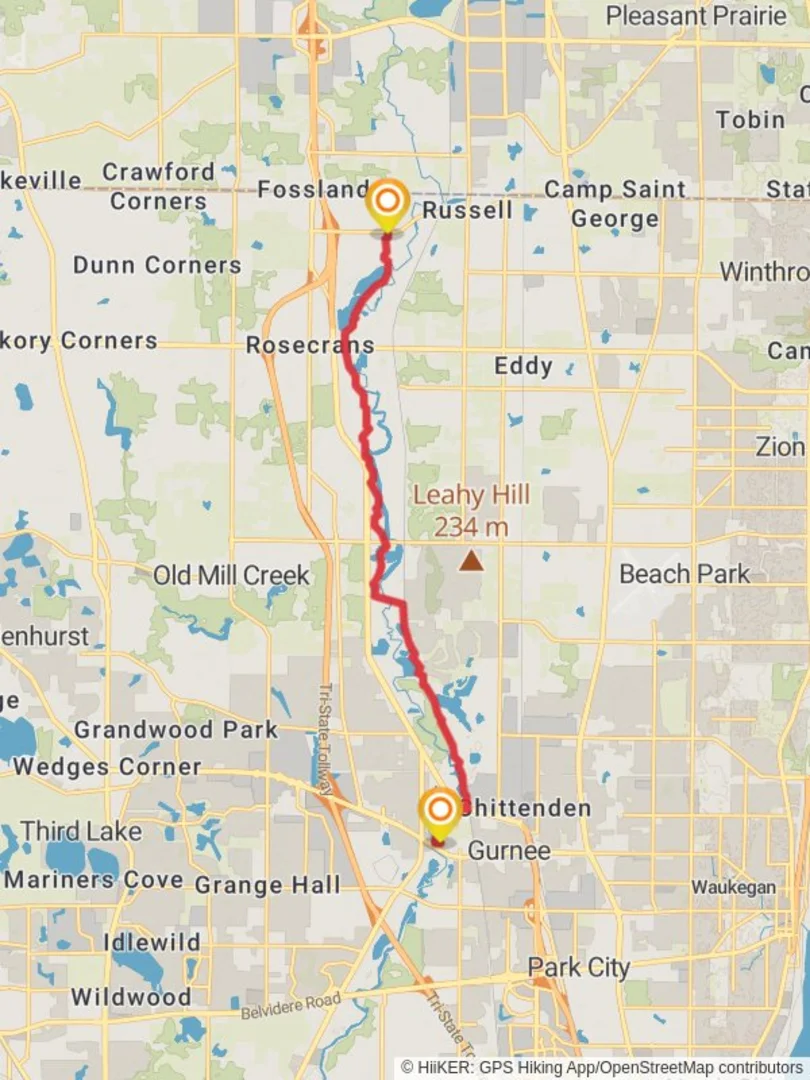 Des Plaines River Trail Russell Lake County Illinois