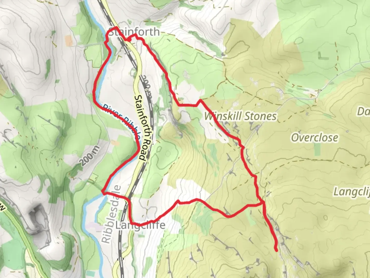 An image depicting the trail Albert and Victoria Cave Loop - Stainforth and its surrounding area.