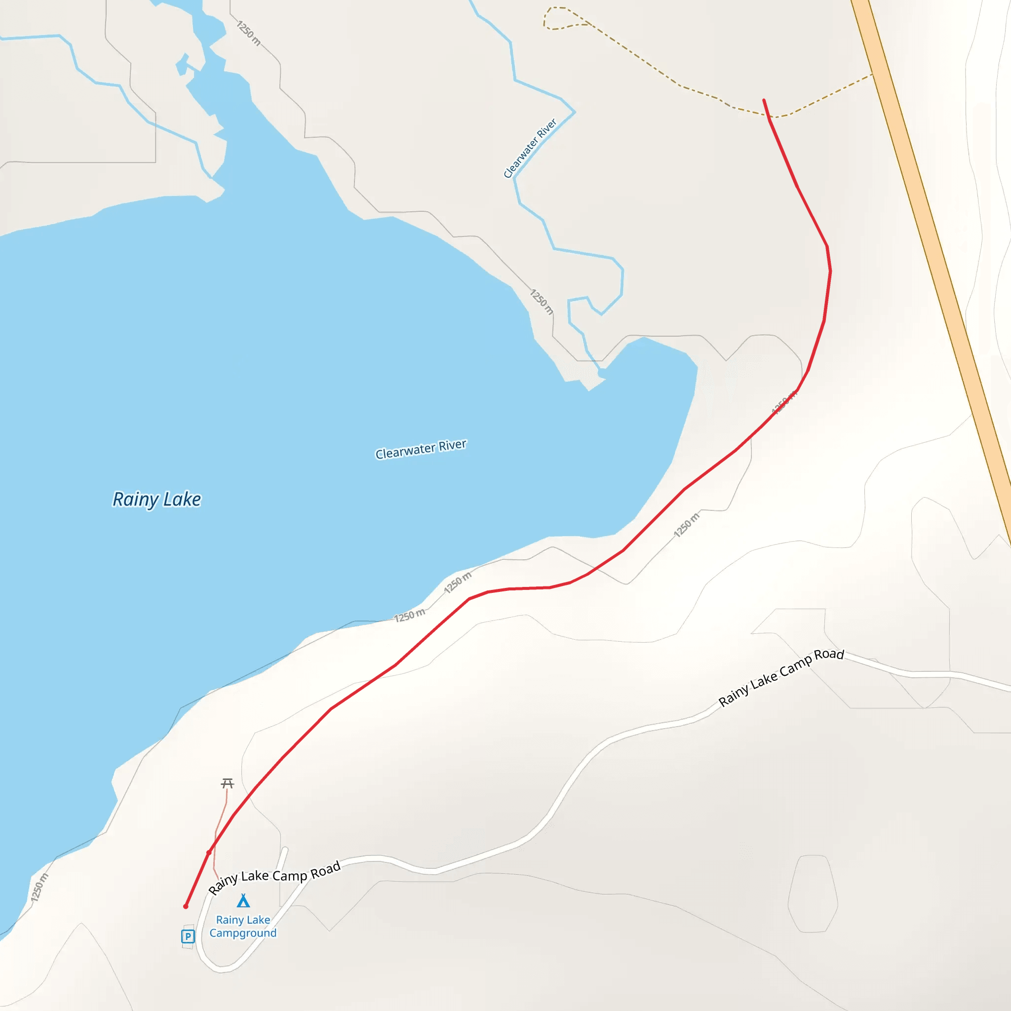 Rainy Lake East Trail mobile static map