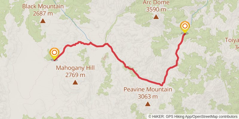 American Discovery Trail - Nevada stage 25 Map