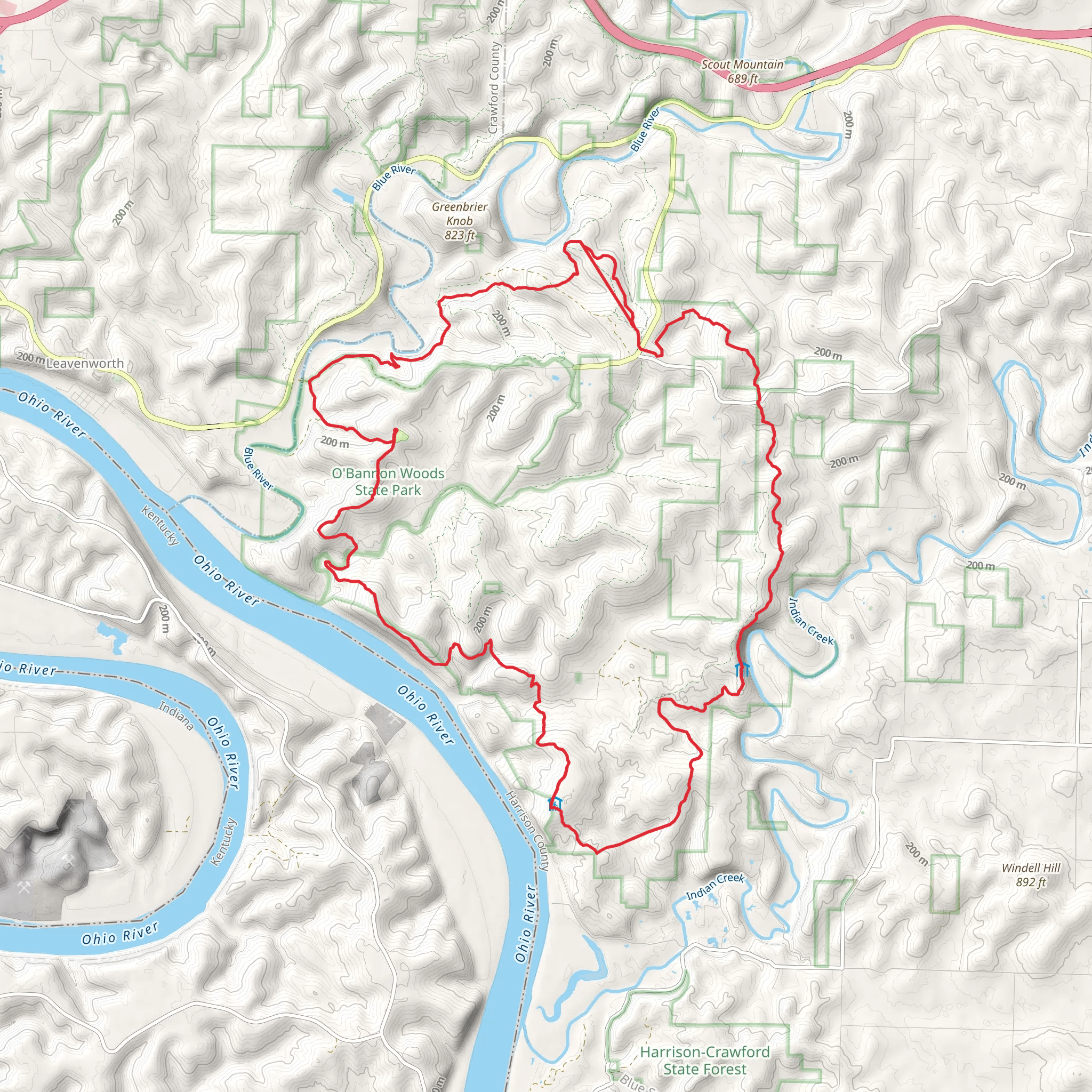 Adventure Hiking Loop Trail mobile static map
