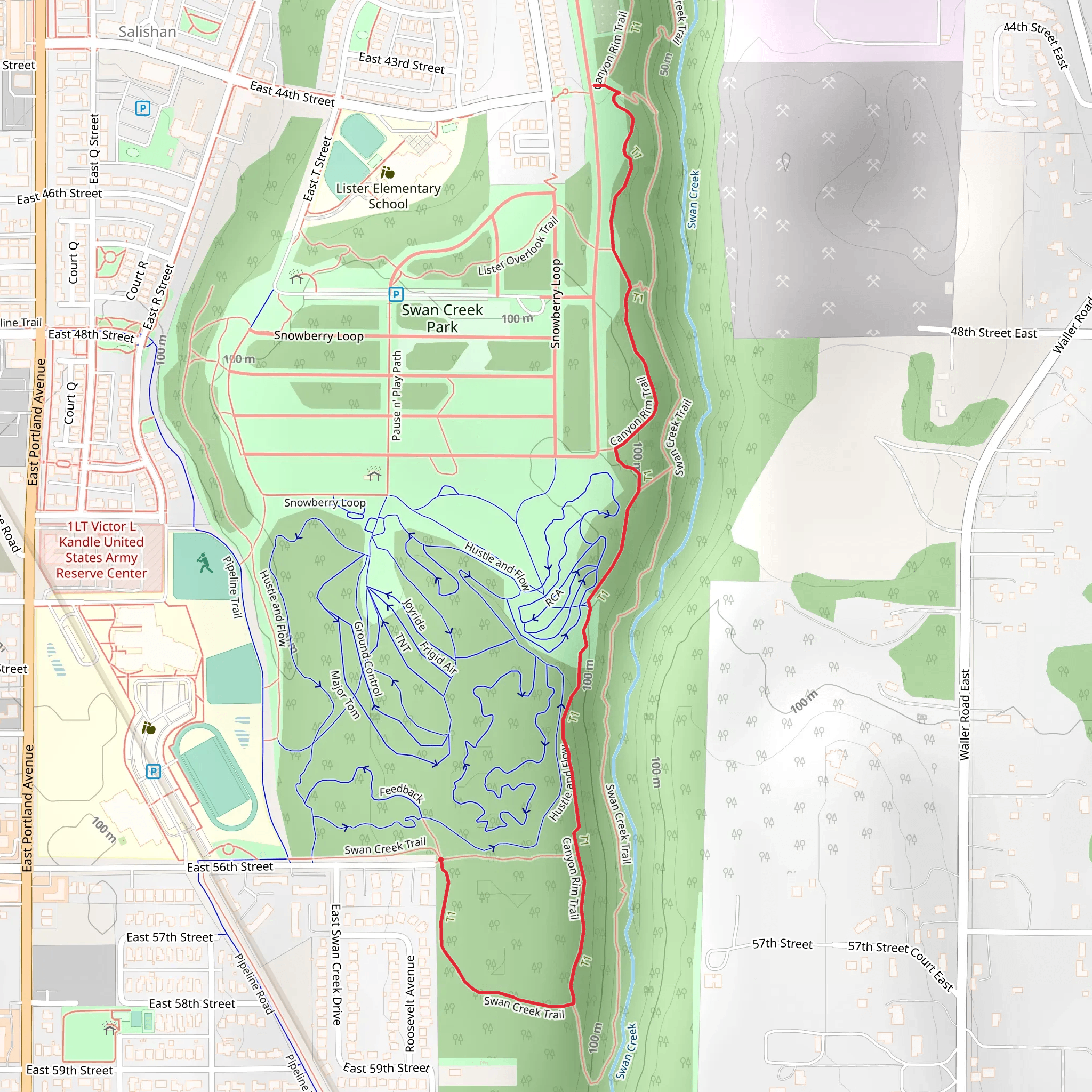 Canyon Rim Trail mobile static map