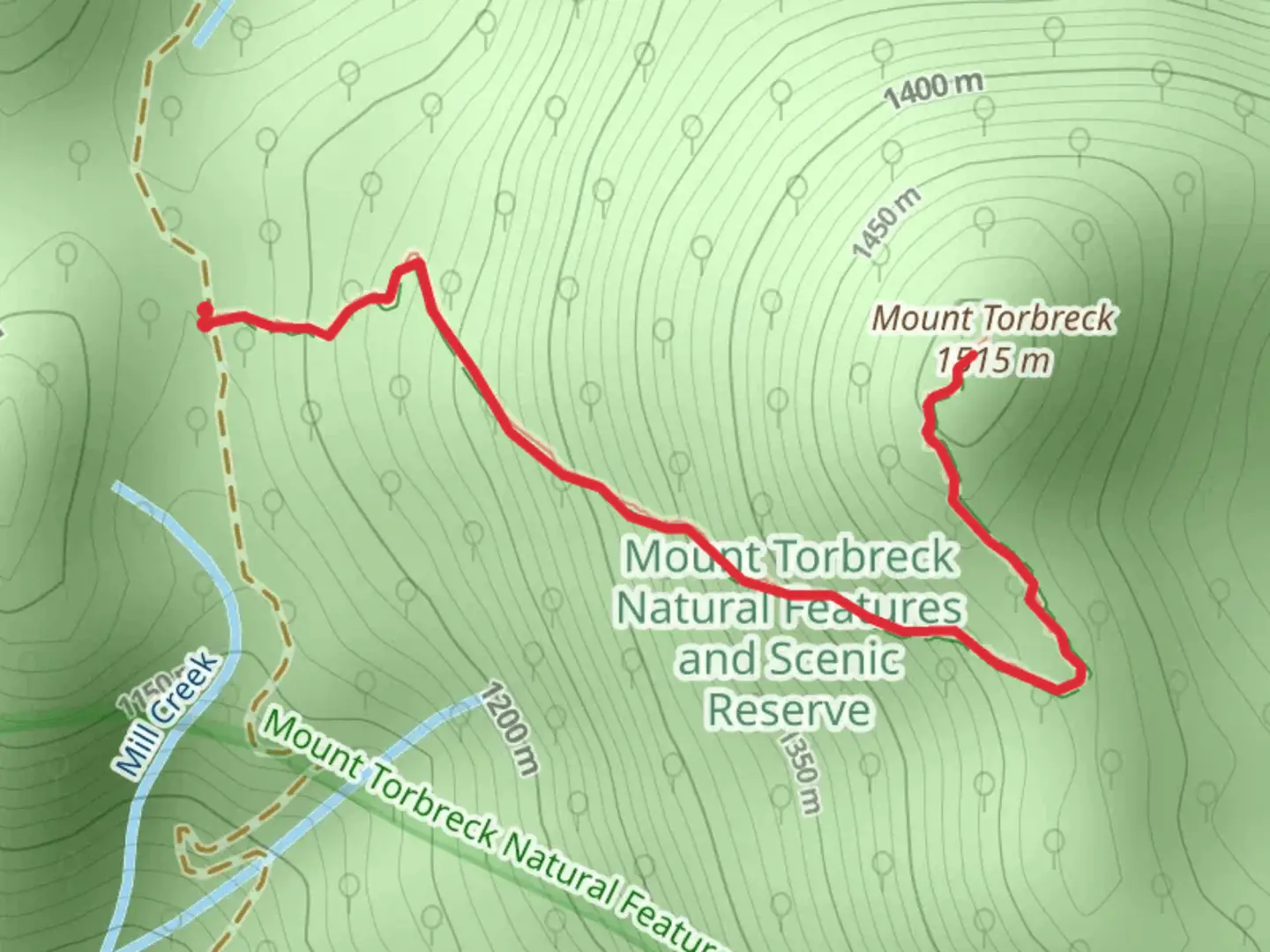 An image depicting the trail Mount Torbreck Summit Walk and its surrounding area.