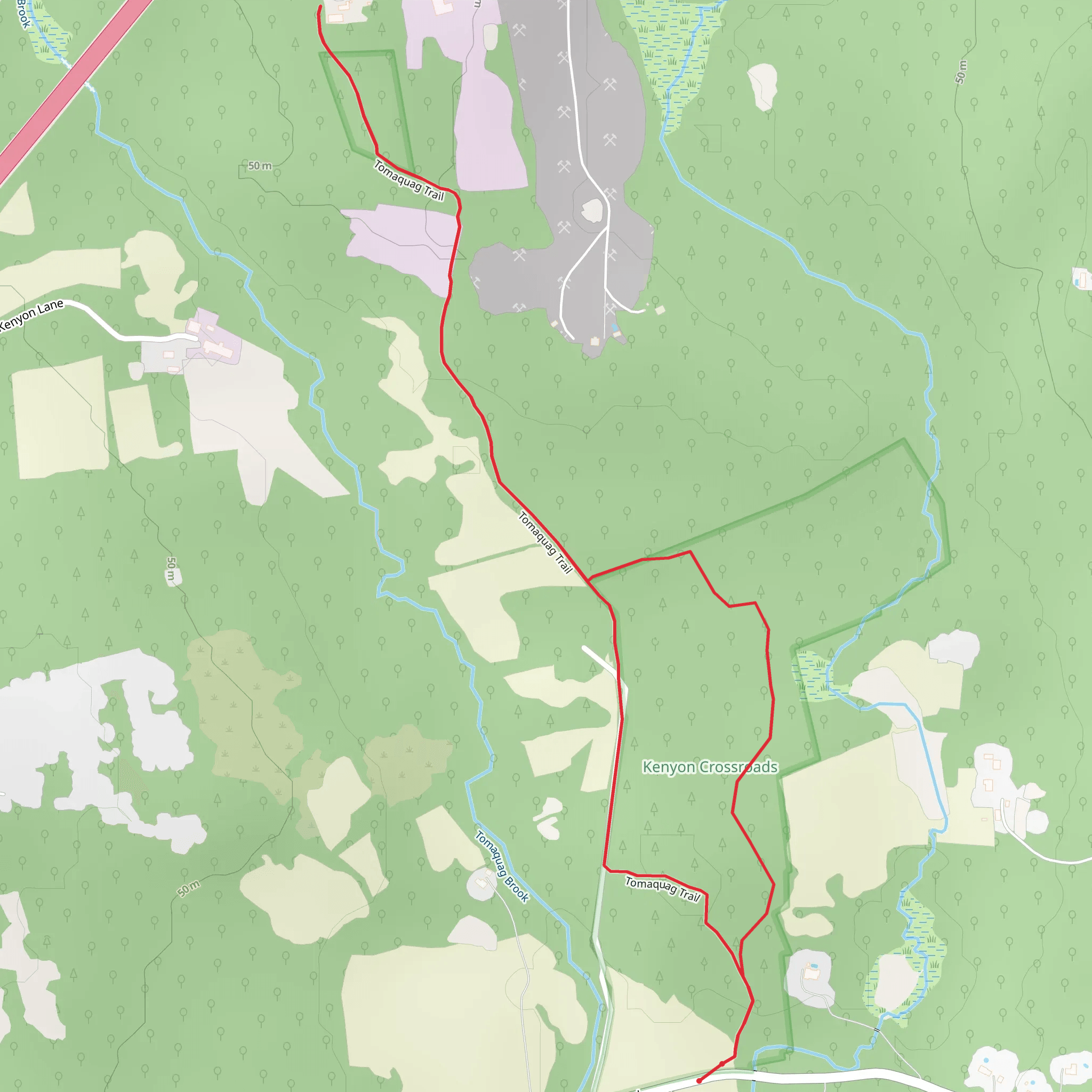 Tomaquag Trail mobile static map