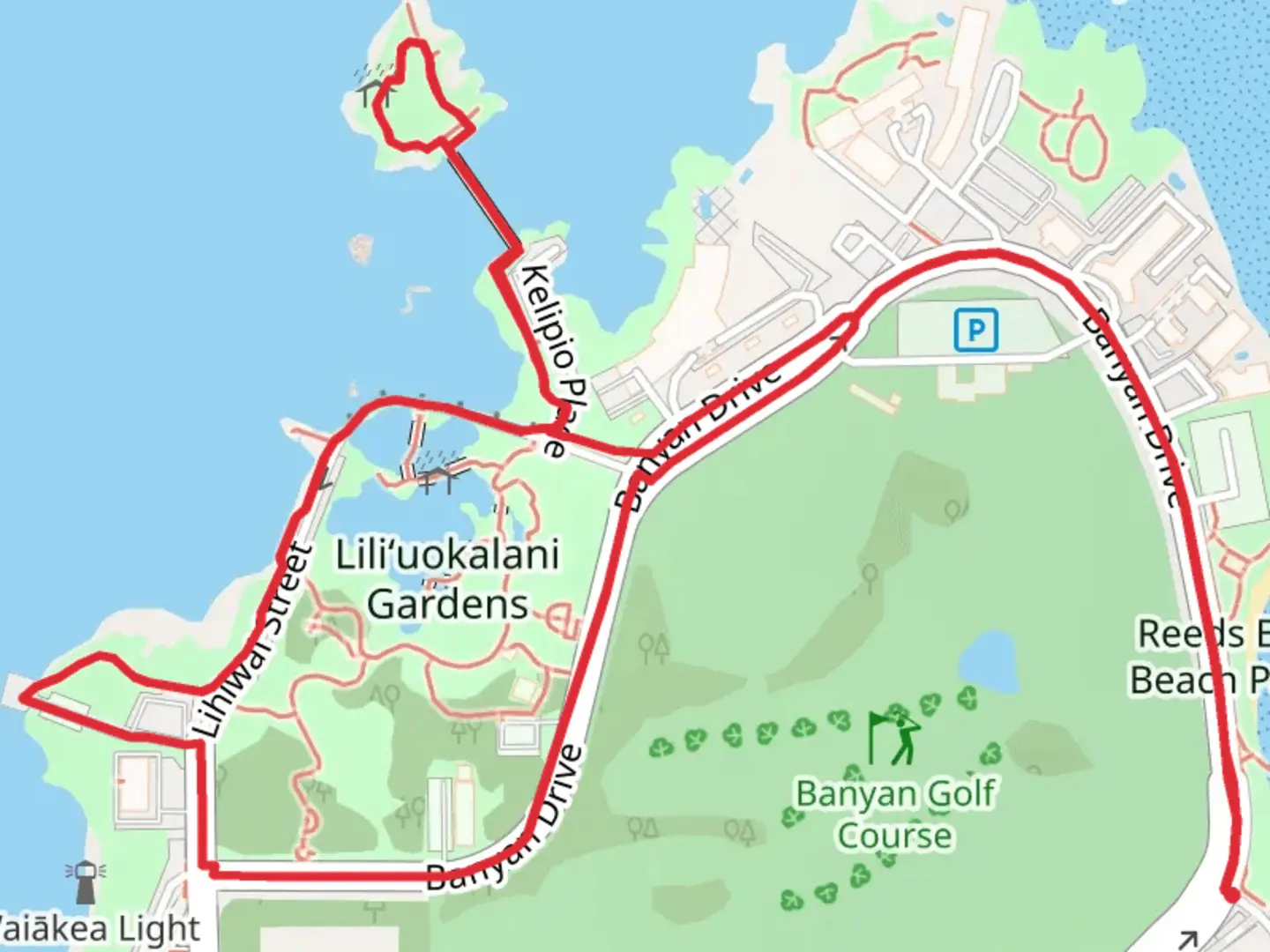 An image depicting the trail Mokaoku Loop and its surrounding area.