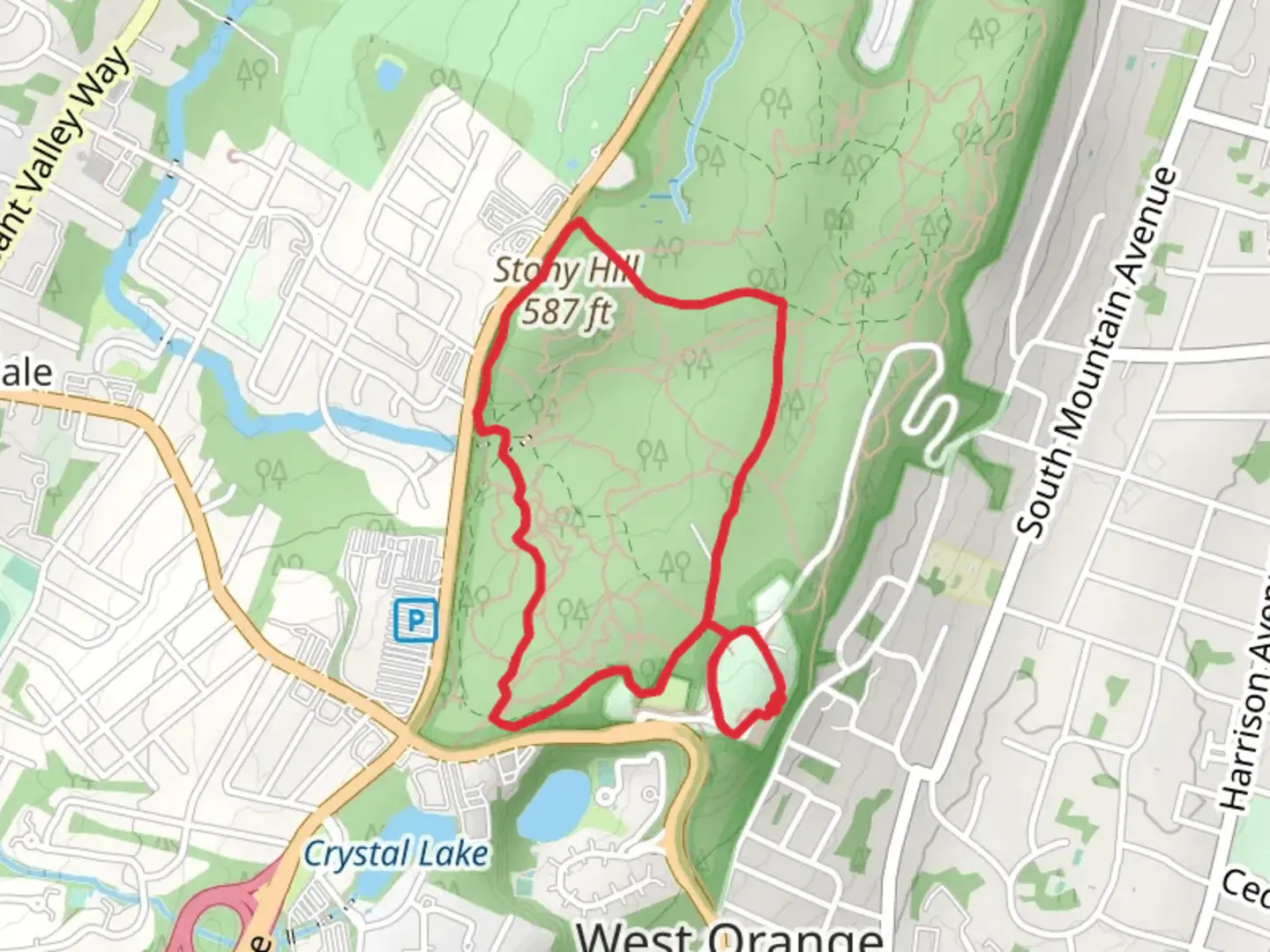 An image depicting the trail Eagle Rock Reservation South West Loop and its surrounding area.