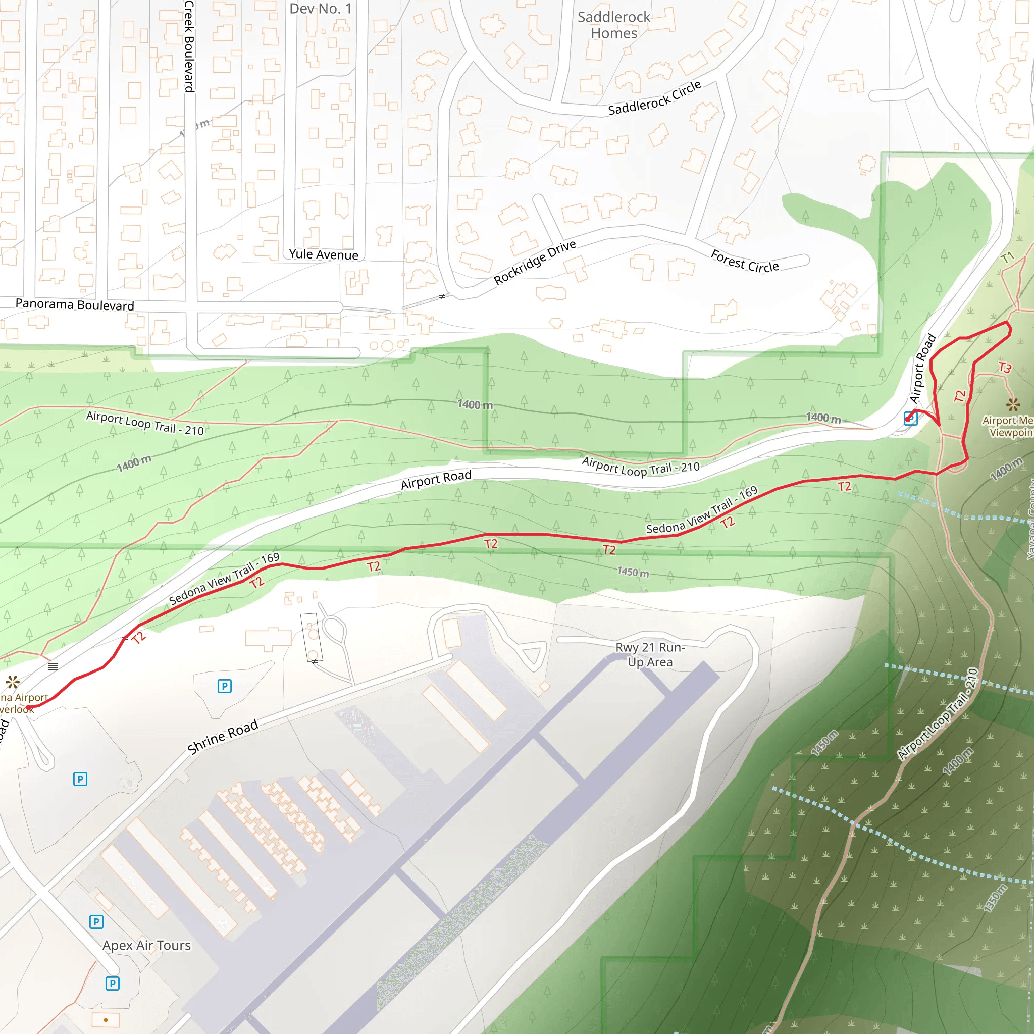 Sedona View Trail mobile static map