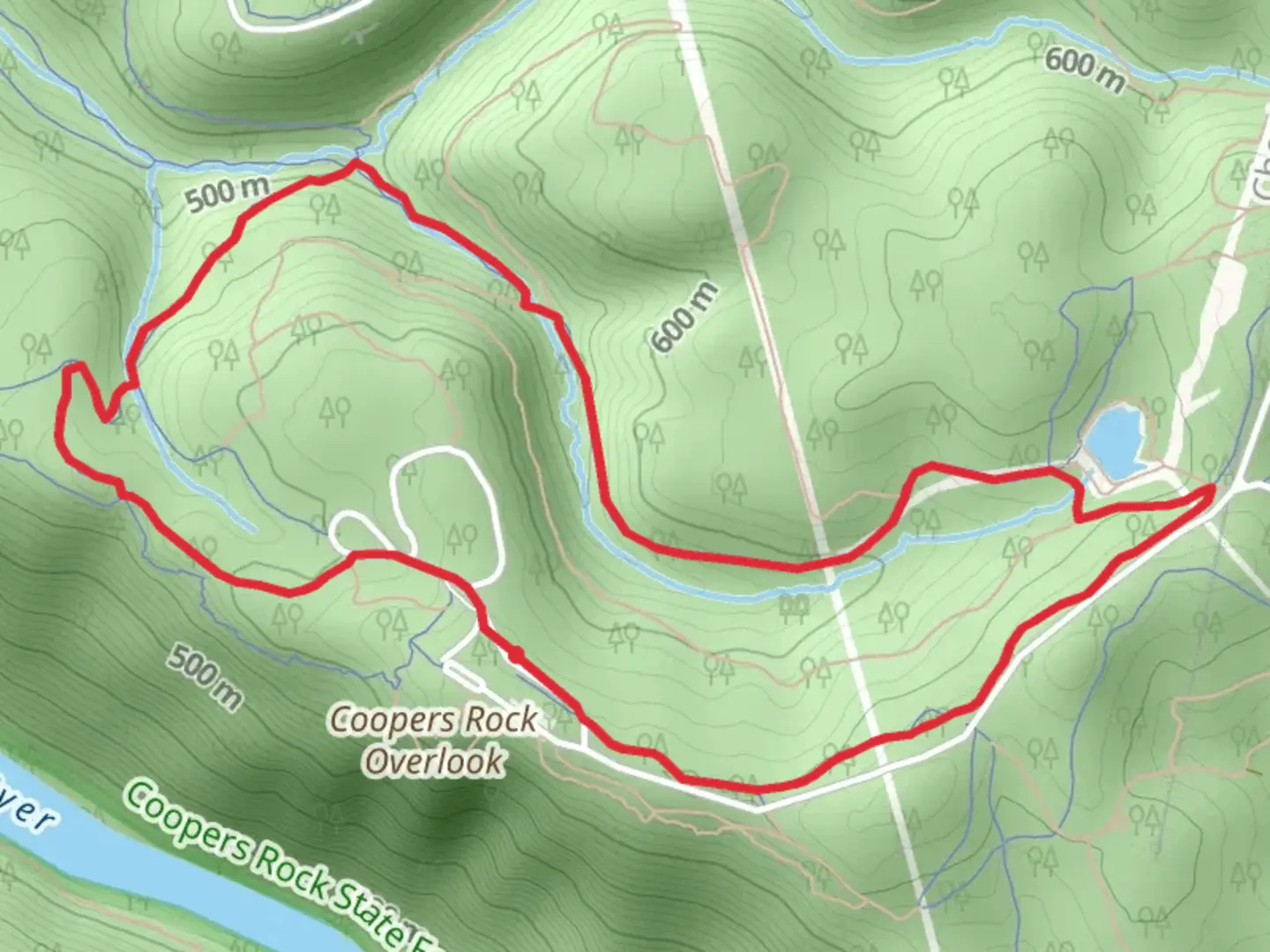An image depicting the trail Clay Run - Roadside Loop Trail and its surrounding area.