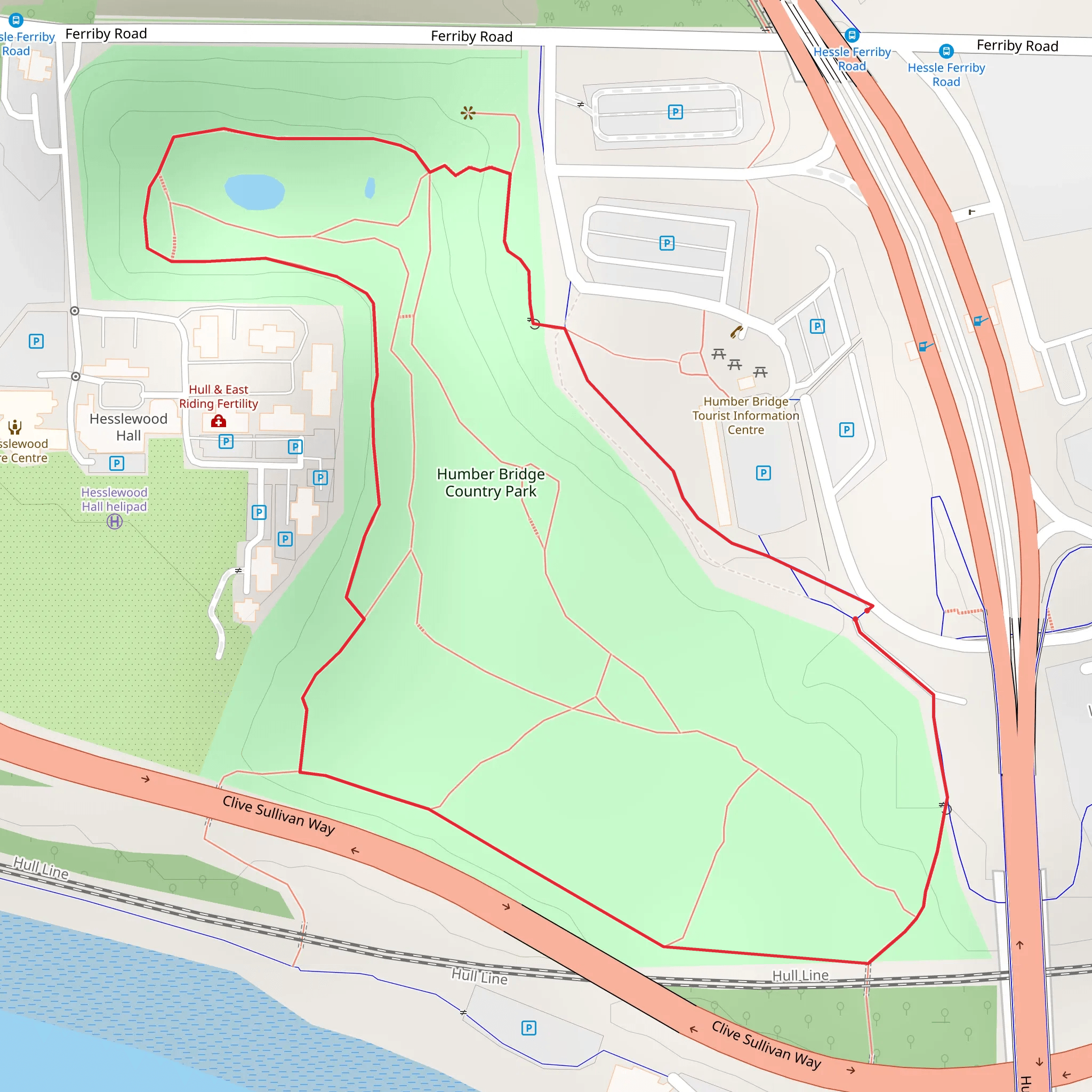 Humber Bridge Country Park mobile static map