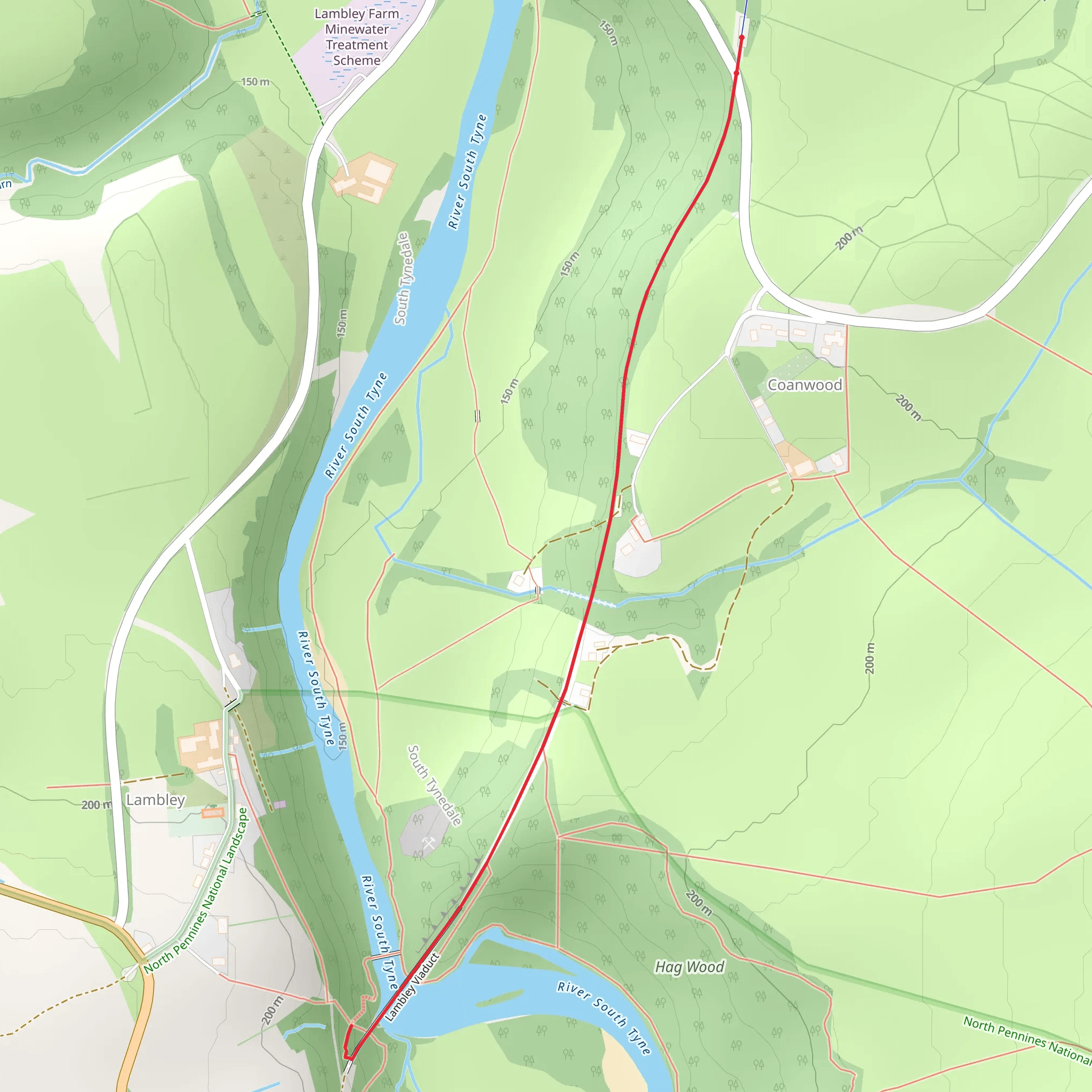Lambley Viaduct mobile static map