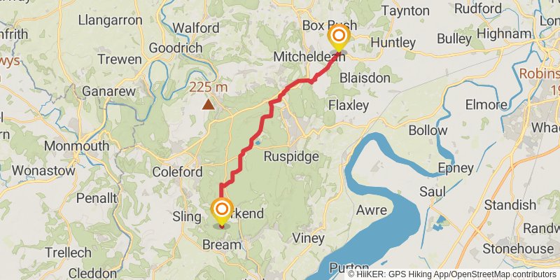 Gloucestershire Way stage 2 Map