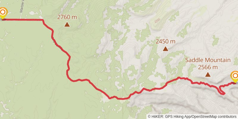 Hayduke Trail stage 51 Map