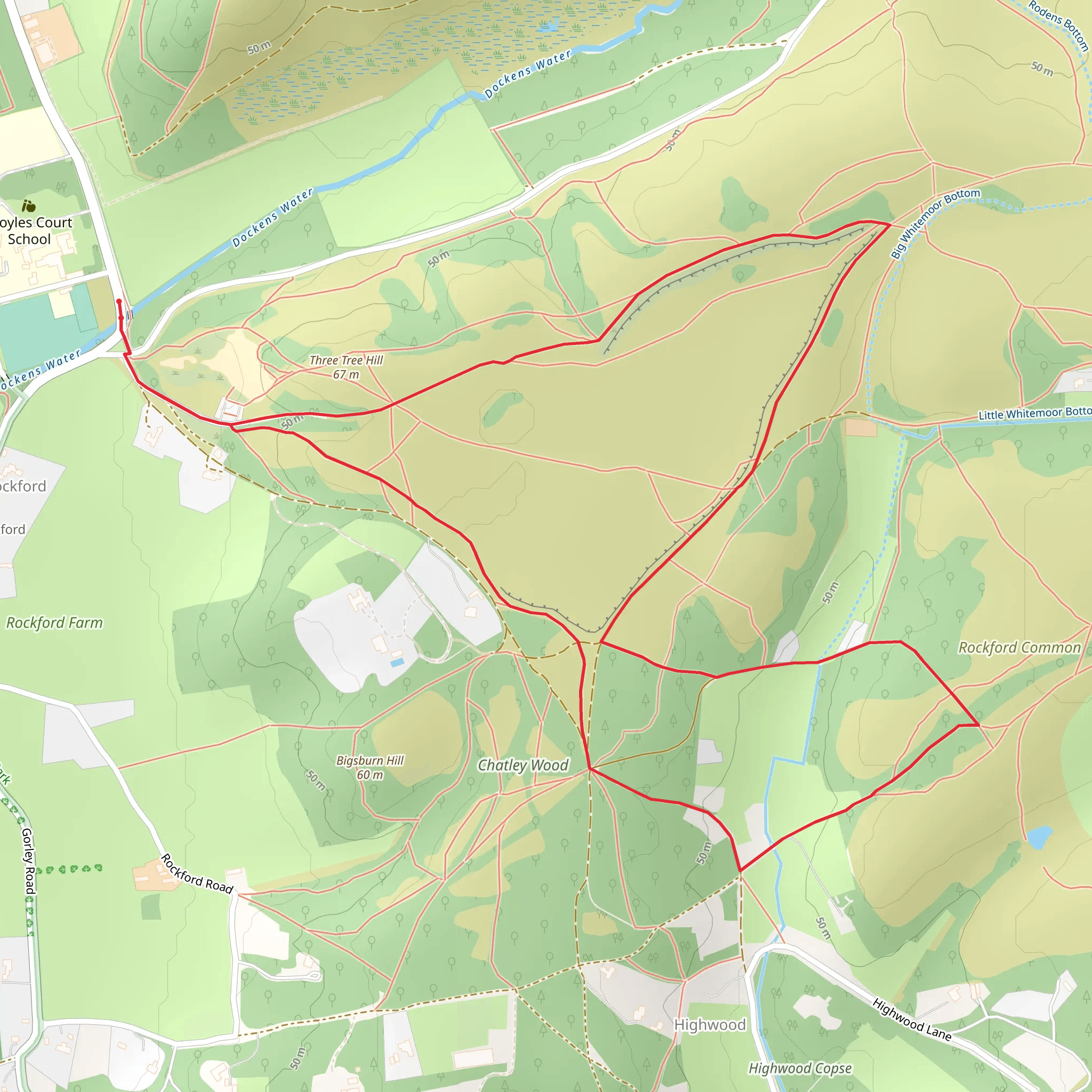 Rockford Common mobile static map