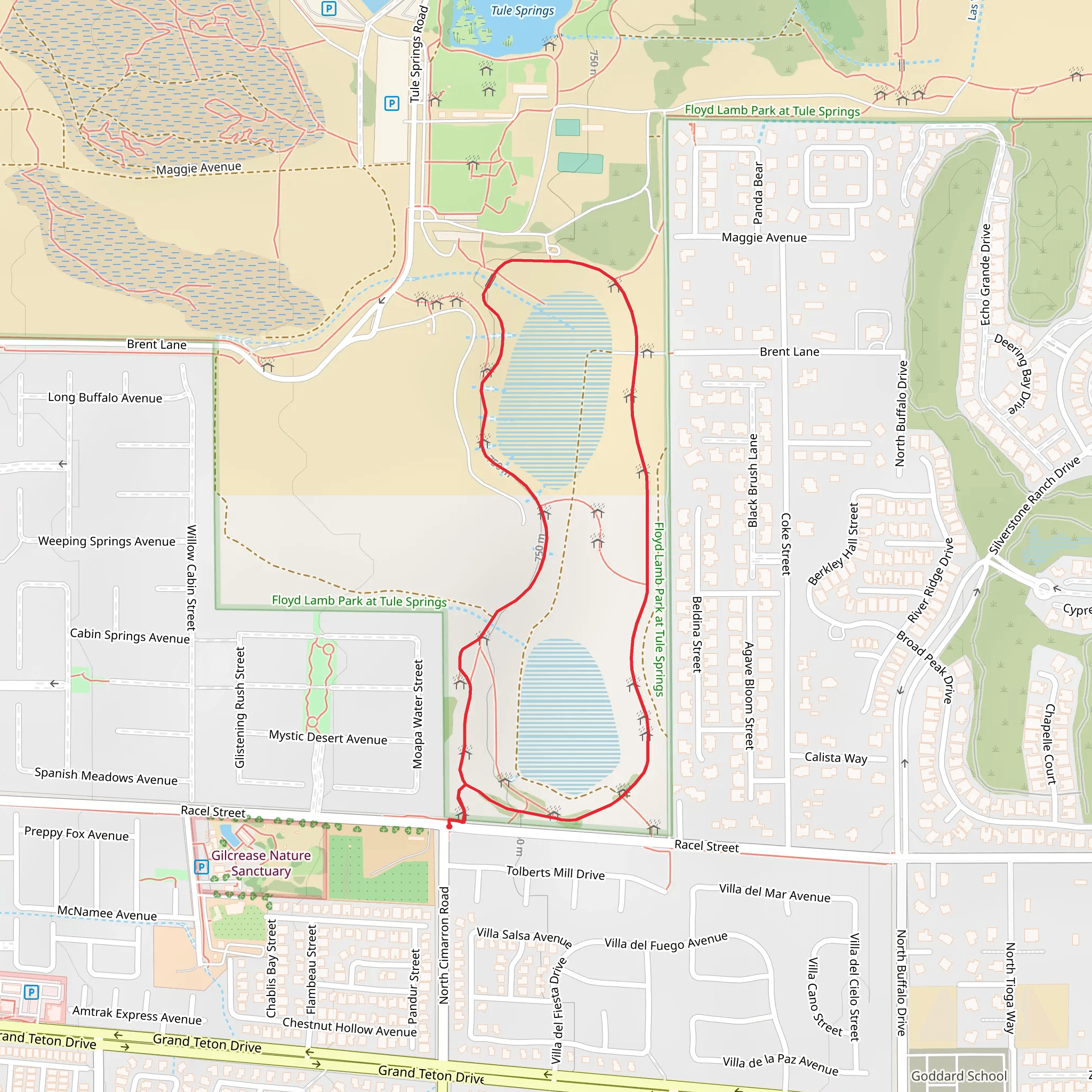 Floyd Lamb Park Loop mobile static map
