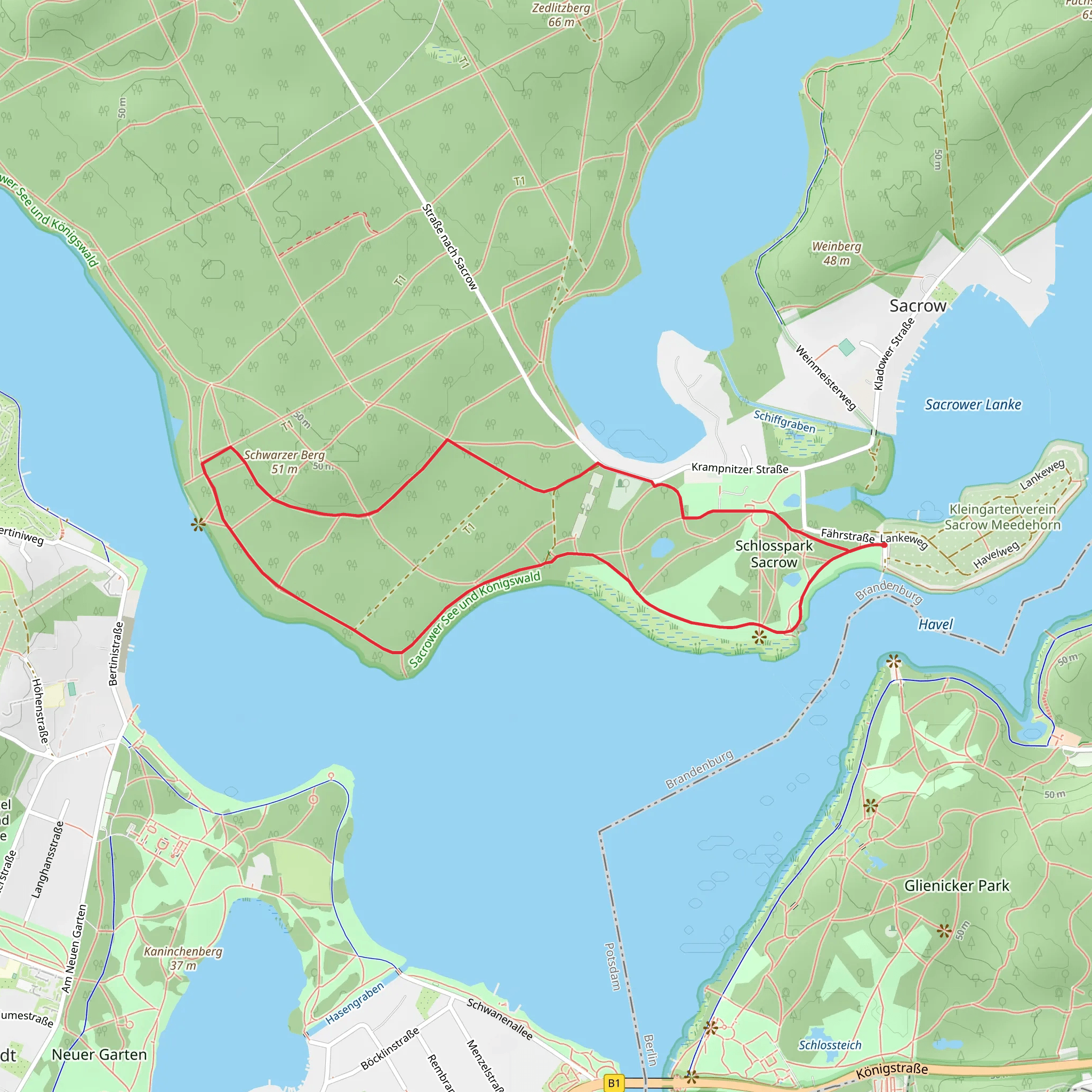 Riesterhorn via Krampnitz Sacrow mobile static map