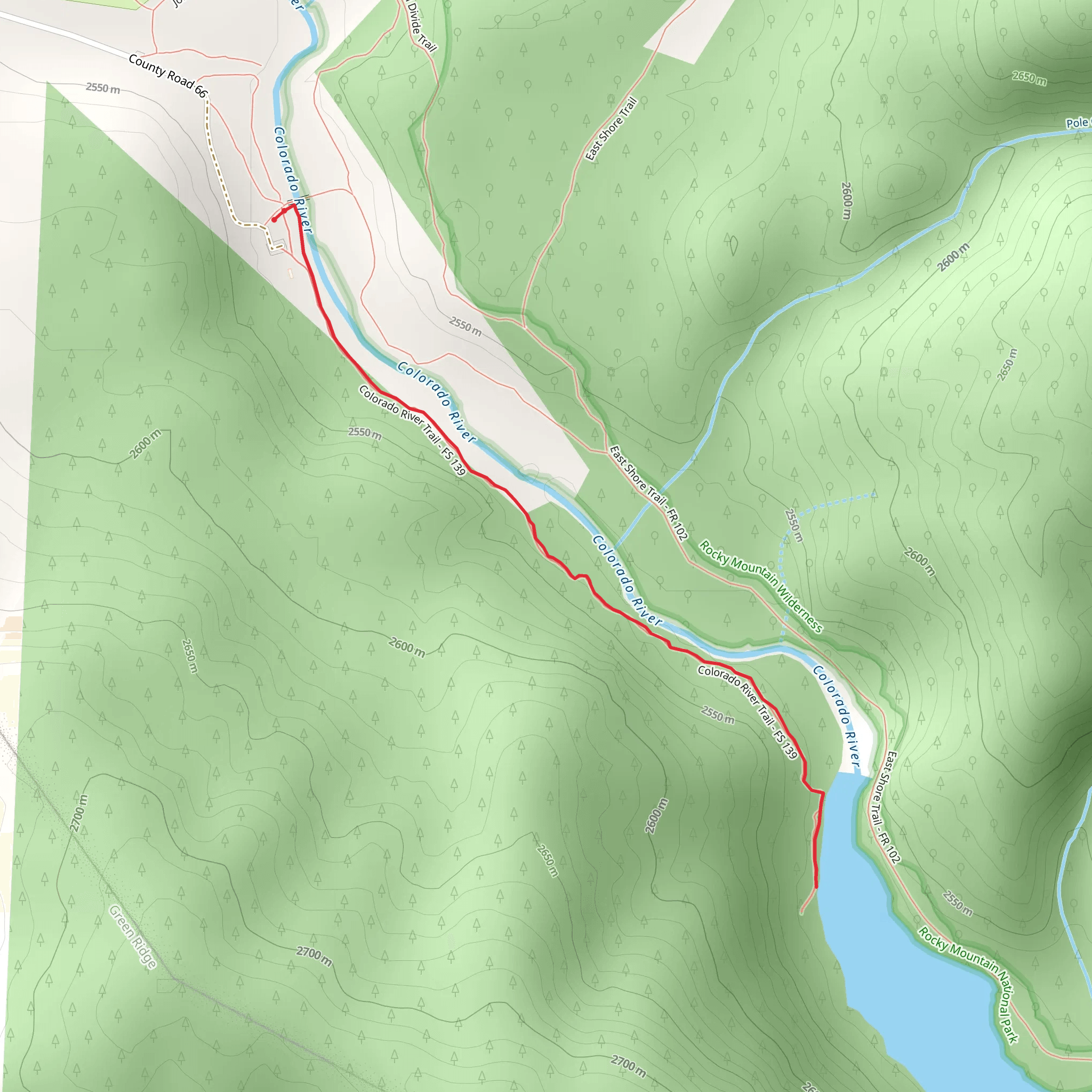 Colorado River Trail mobile static map
