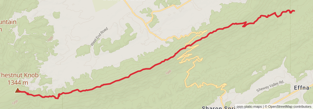 American Perimeter Trail - Southern Appalachian Primary stage 38 Map