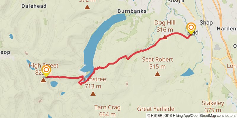 Settle to Carlisle Walk stage 6 Map