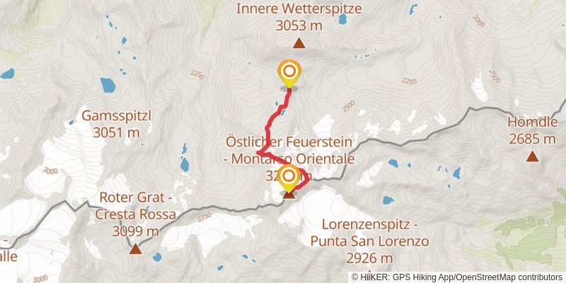 Stubai High Trail spur 3 Map