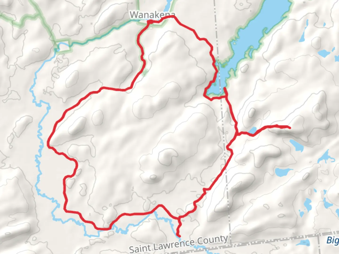 An image depicting the trail Cat Mountain Loop via High Falls Trail and its surrounding area.