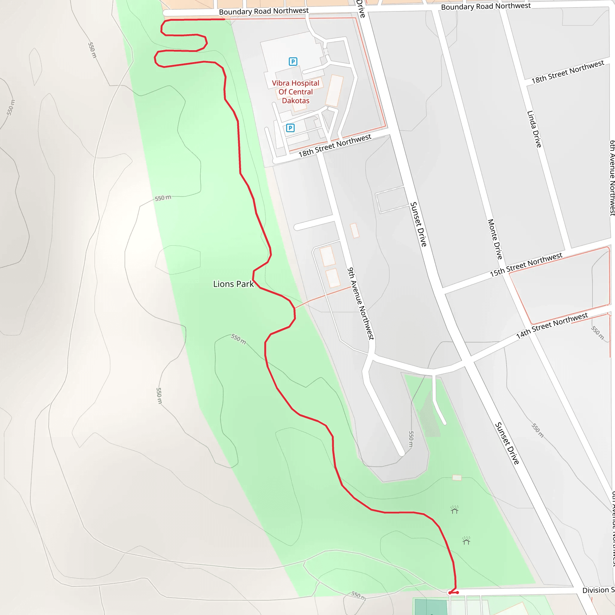 Lions Park Walk mobile static map
