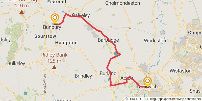 Two Saints Way stage 2 Map