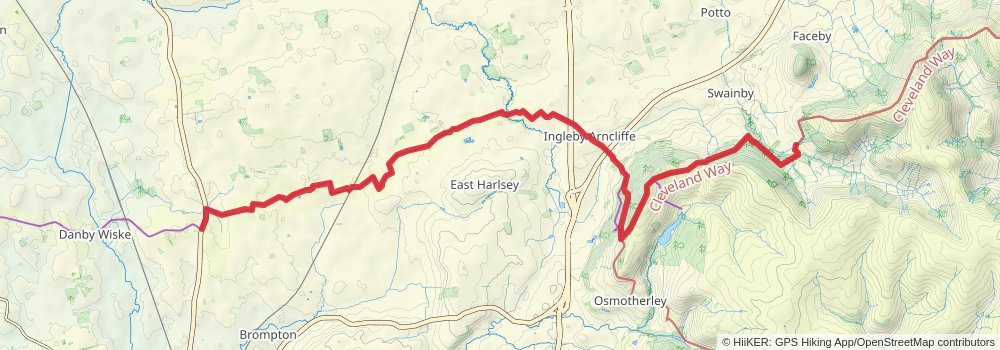 Coast to Coast Walk stage 13 Map
