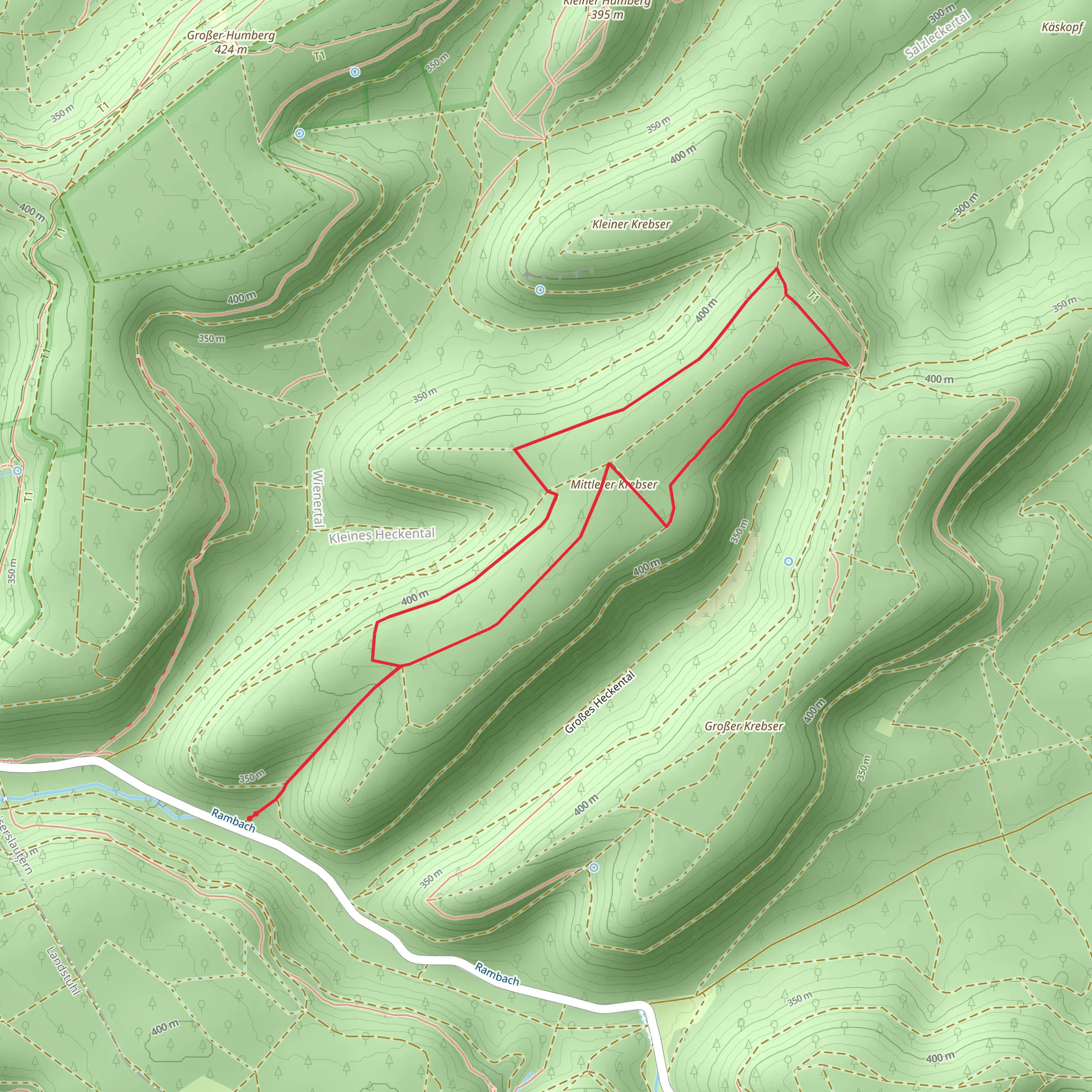 Mittlerer Krebser Loop mobile static map
